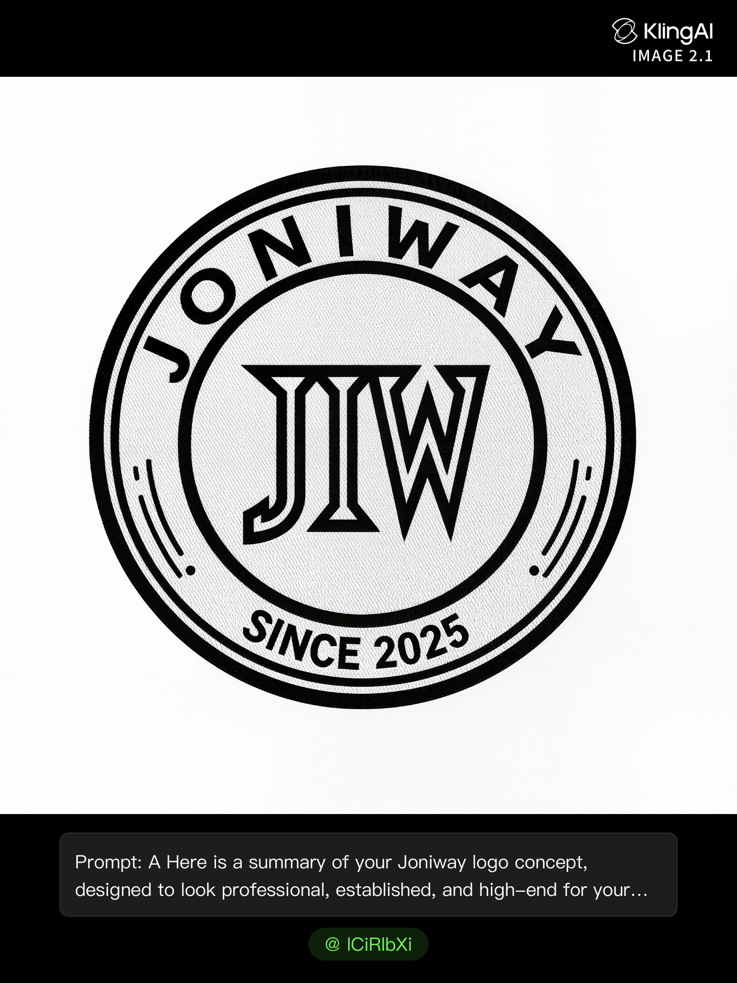 Kling AI work 299319717614049 - 2025 logo AI image