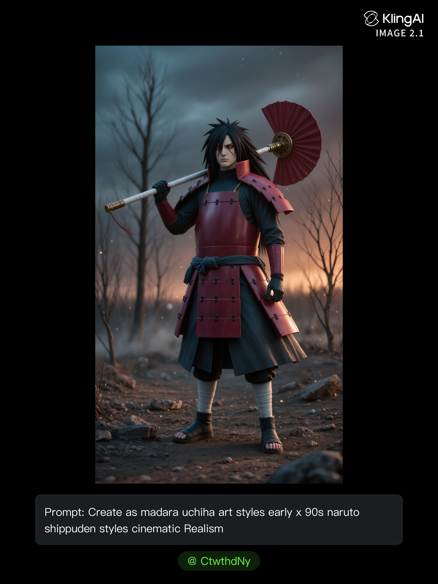 Kling AI work 308588271506646 - uchiha logo AI image
