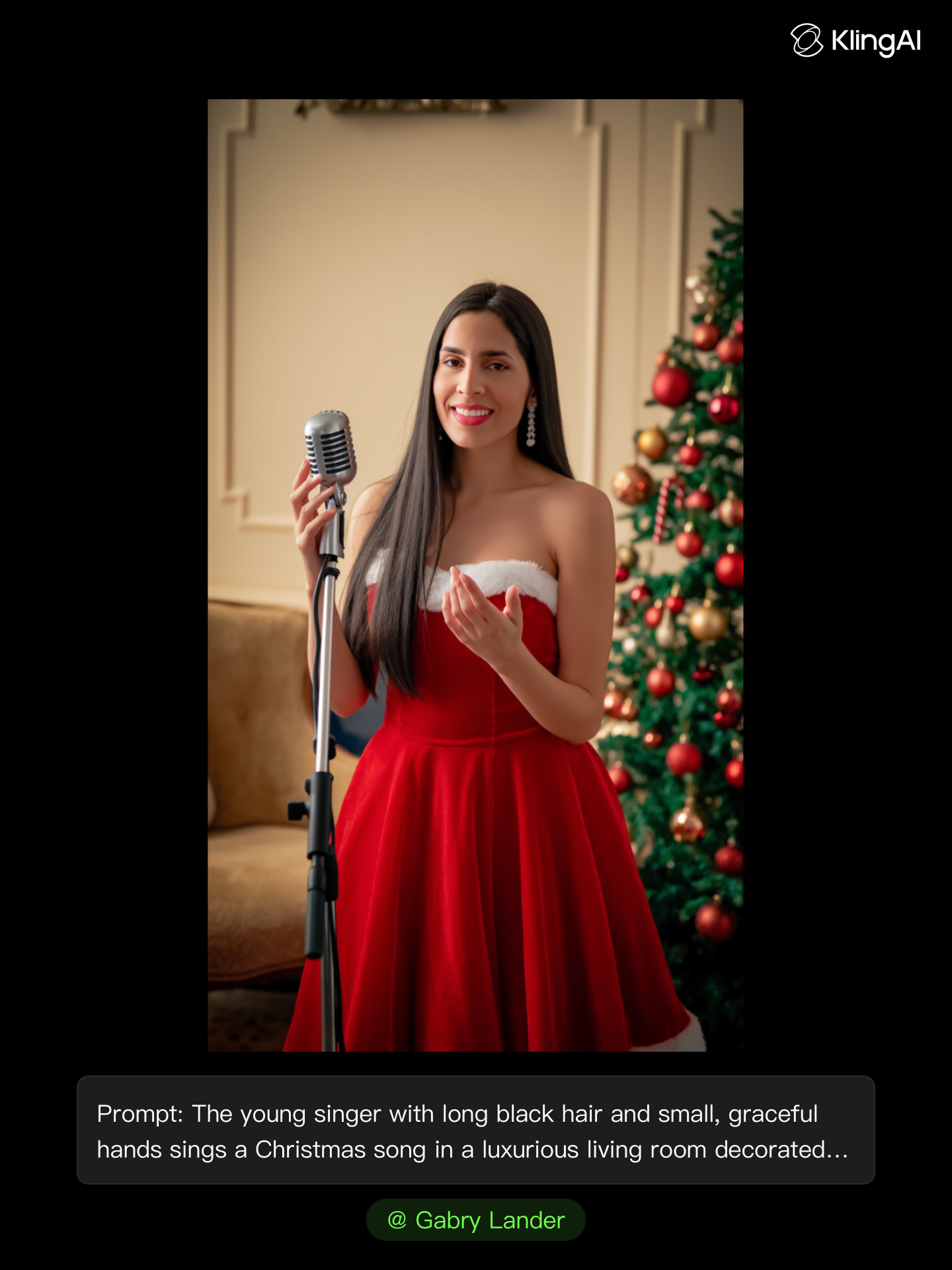 Laura singer White Christmas - singer poster design AI image