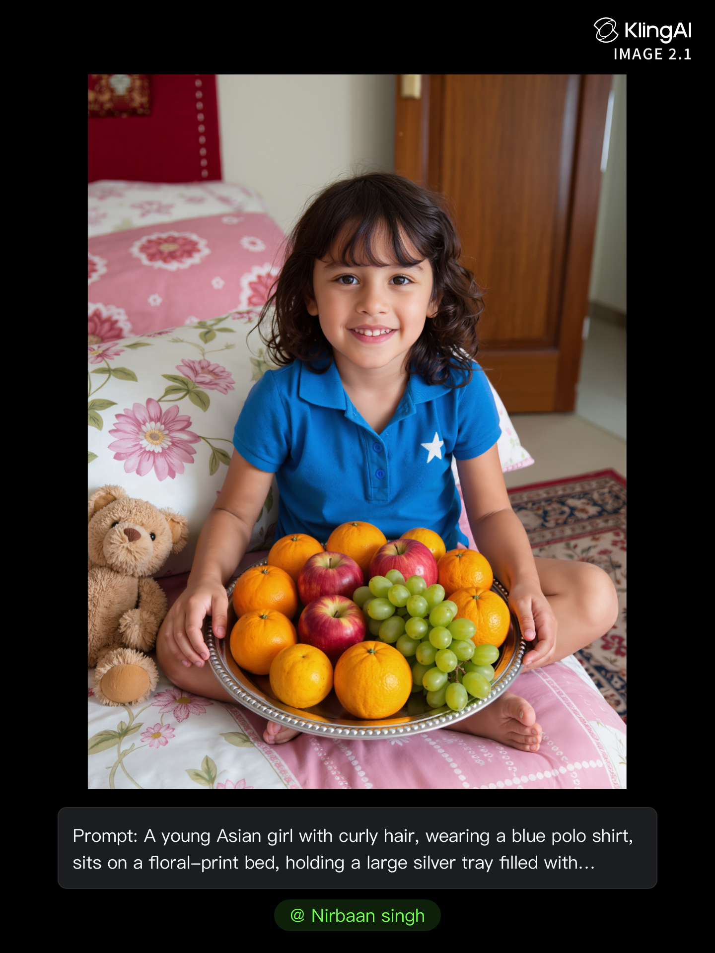 Kling AI work 312130600614234 - asian curly hair AI image