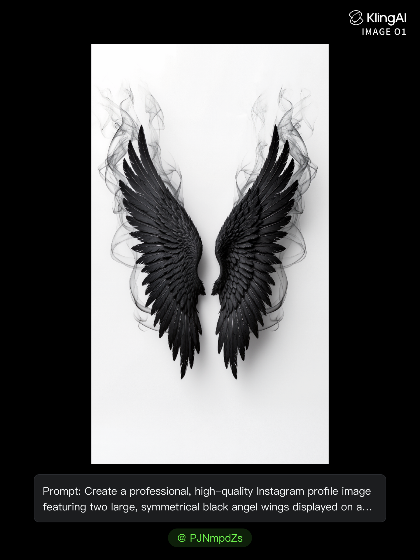 Kling AI work 299465230611178 - dark fantasy instagram profile picture AI image