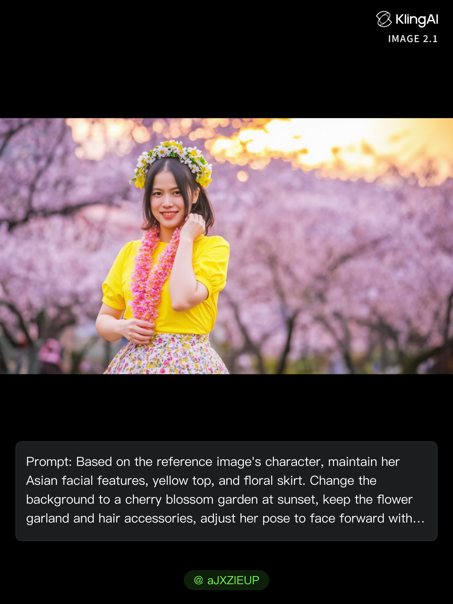 Kling AI work 308579240508495 - flower cartoon images AI image