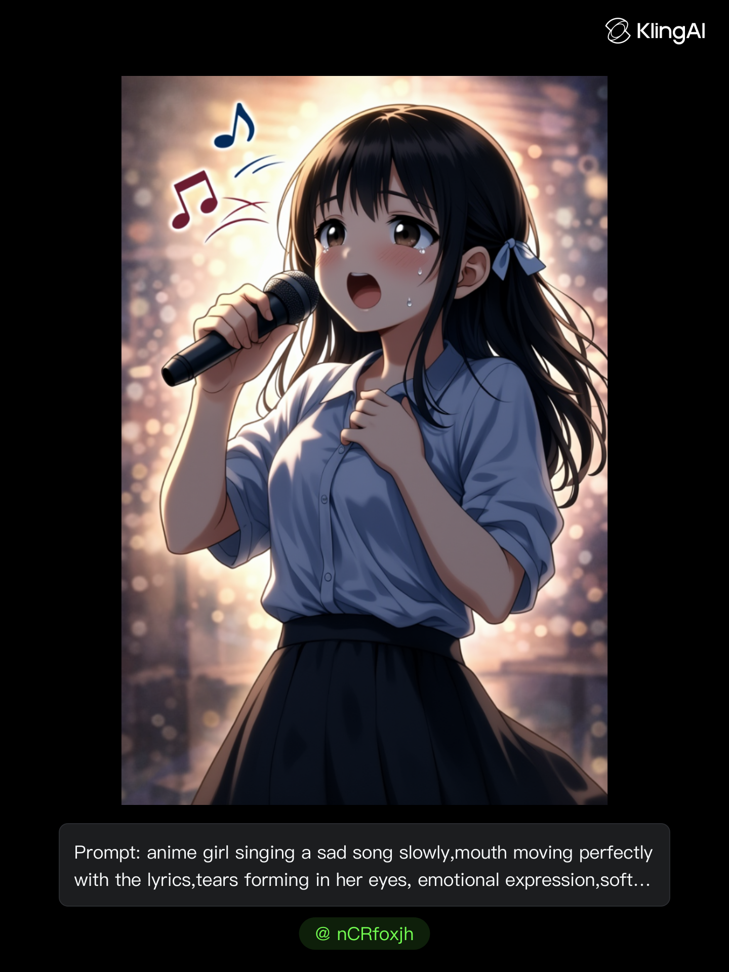 Kling AI work 299589261508922 - anime video generation kling ai lip sync AI image