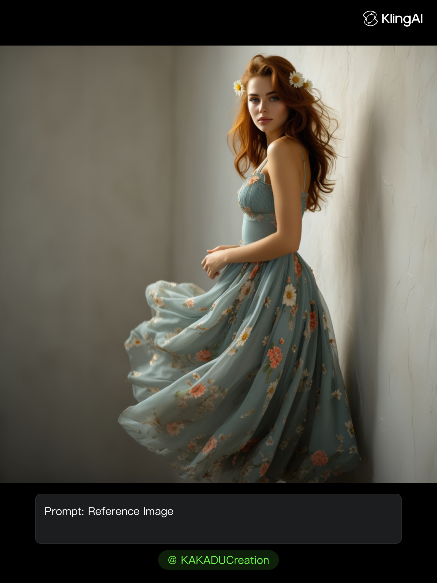 Capture a hyper-realistic studio - long's hair studio AI image
