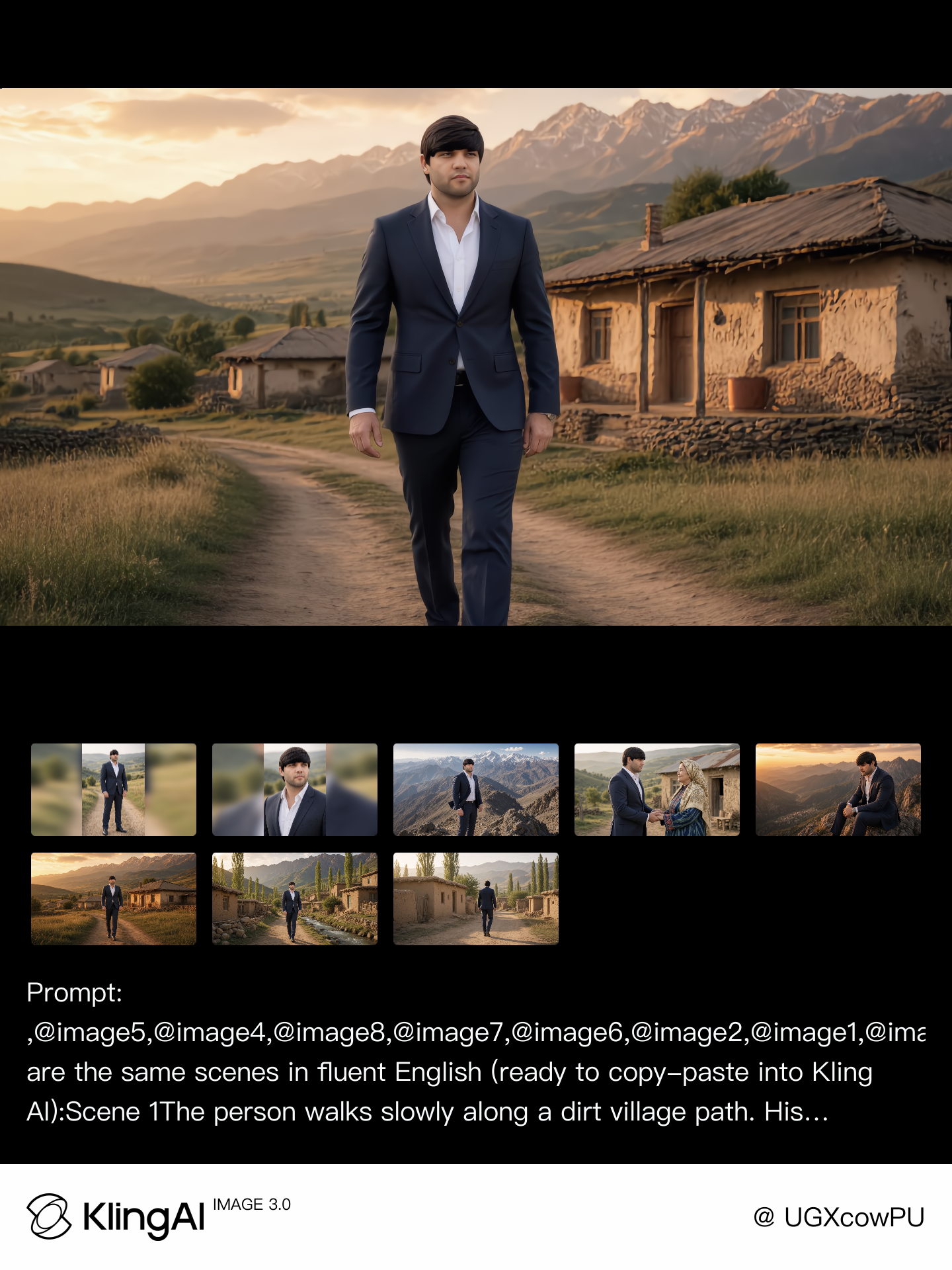 “The man walks slowly forward on - movie scene where character walks around slowly AI image