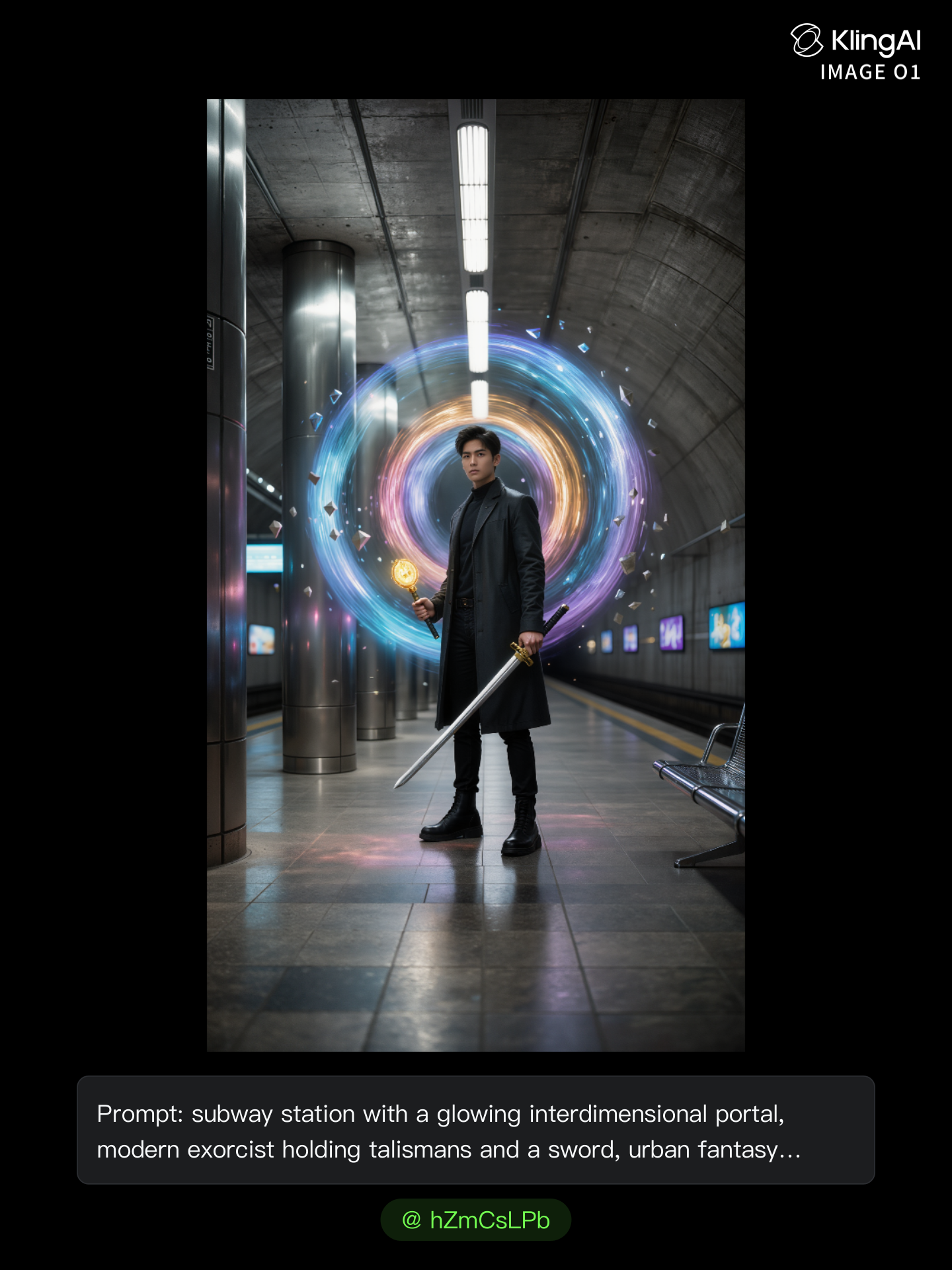 The Last Portal at Midnight - japanese subway poster overlay AI image