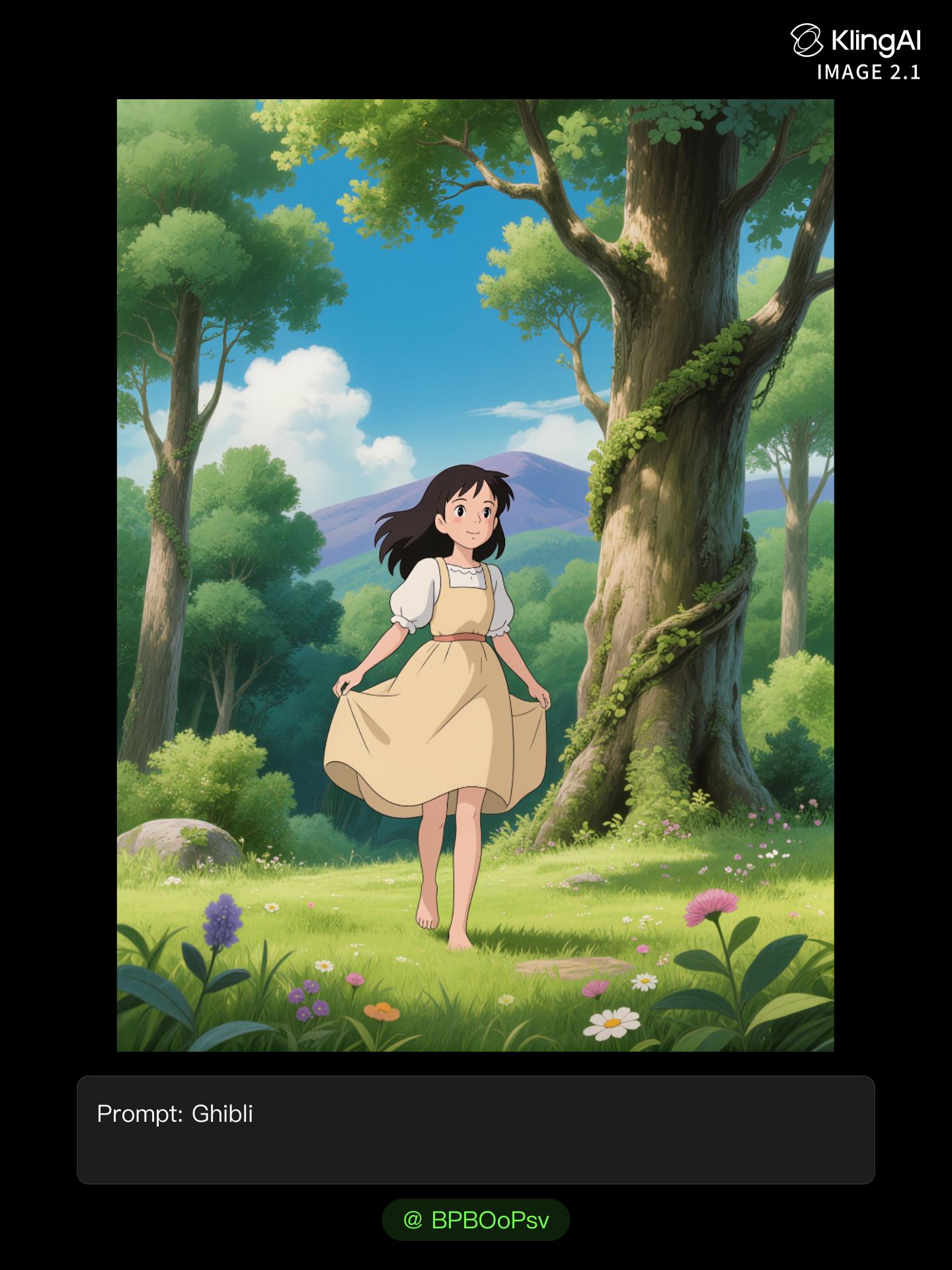 Kling AI work 308417628667086 - artbreeder ghibli AI image