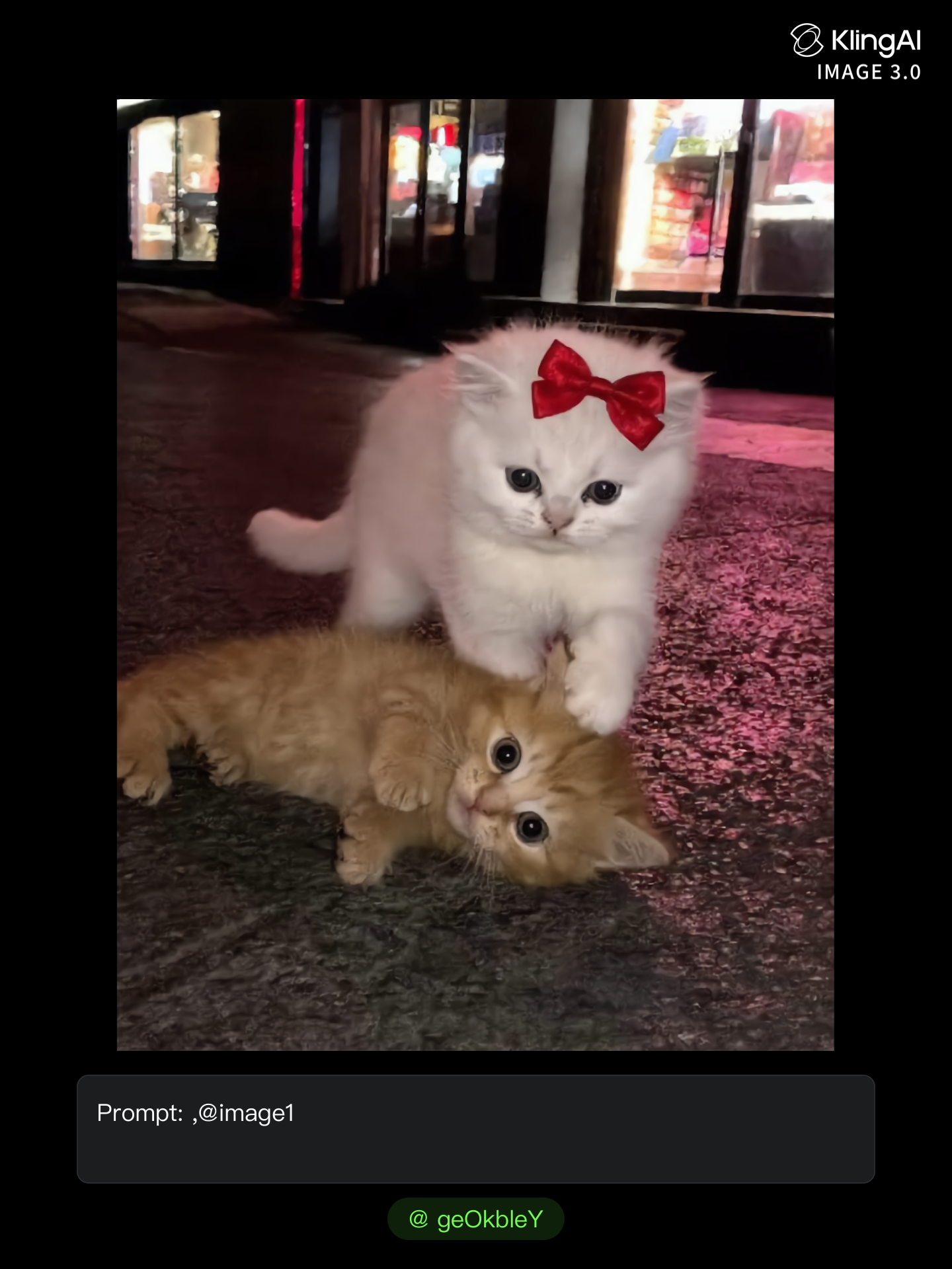 2 cute cats - ai cats AI image