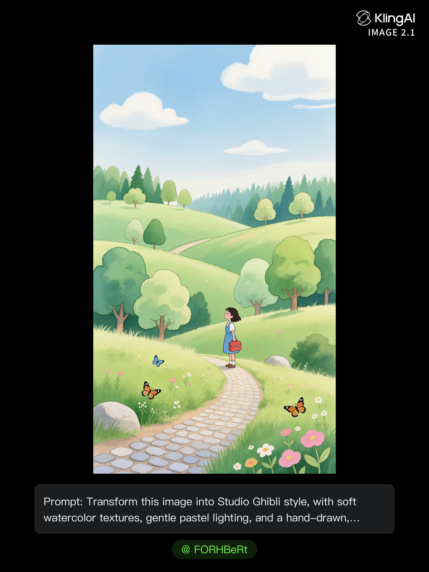 Kling AI work 318108708663700 - how to create ghibli image AI image