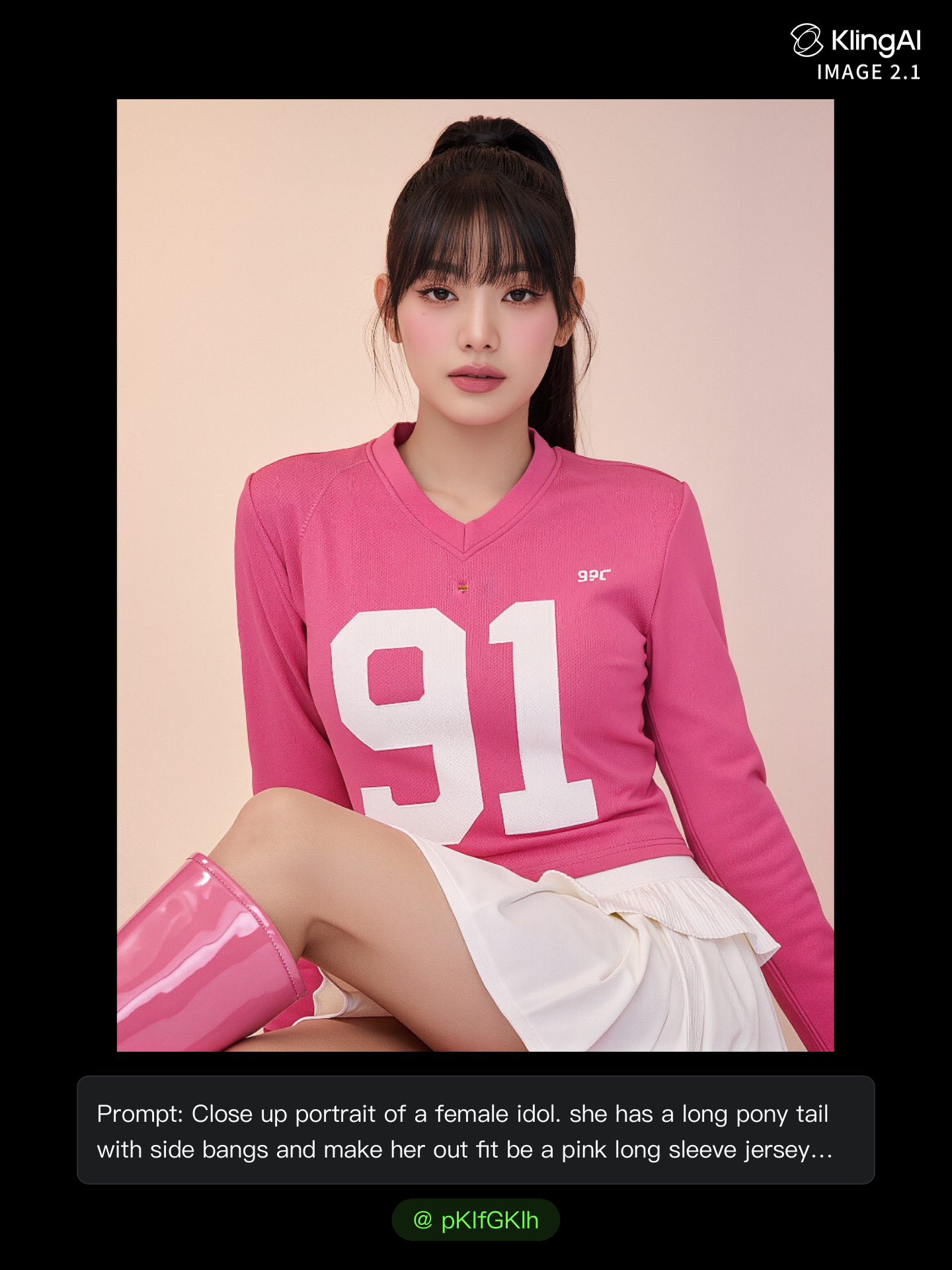 kpop - peach color hex AI image