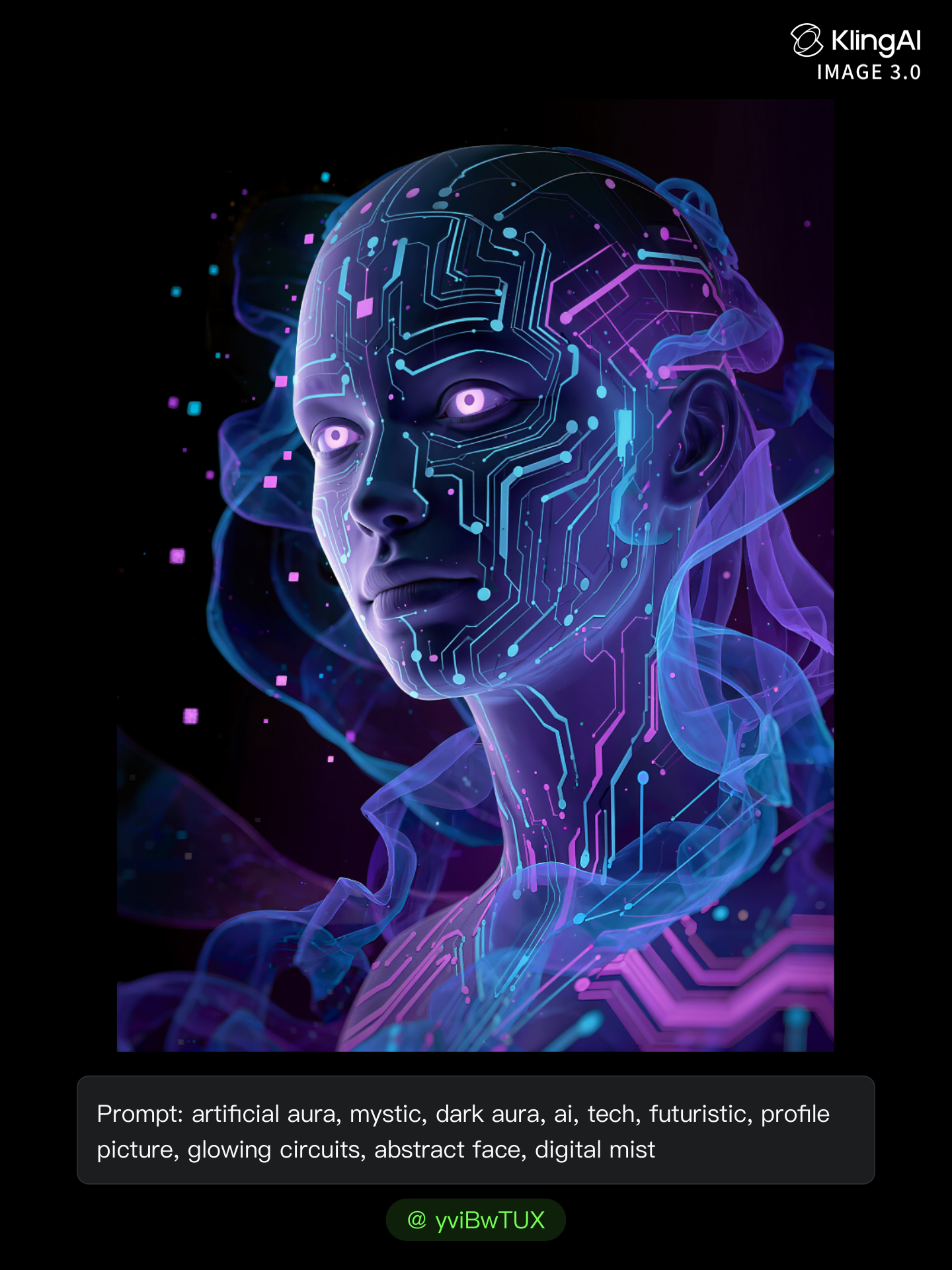 Kling AI work 310600871614758 - dark fantasy instagram profile picture AI image