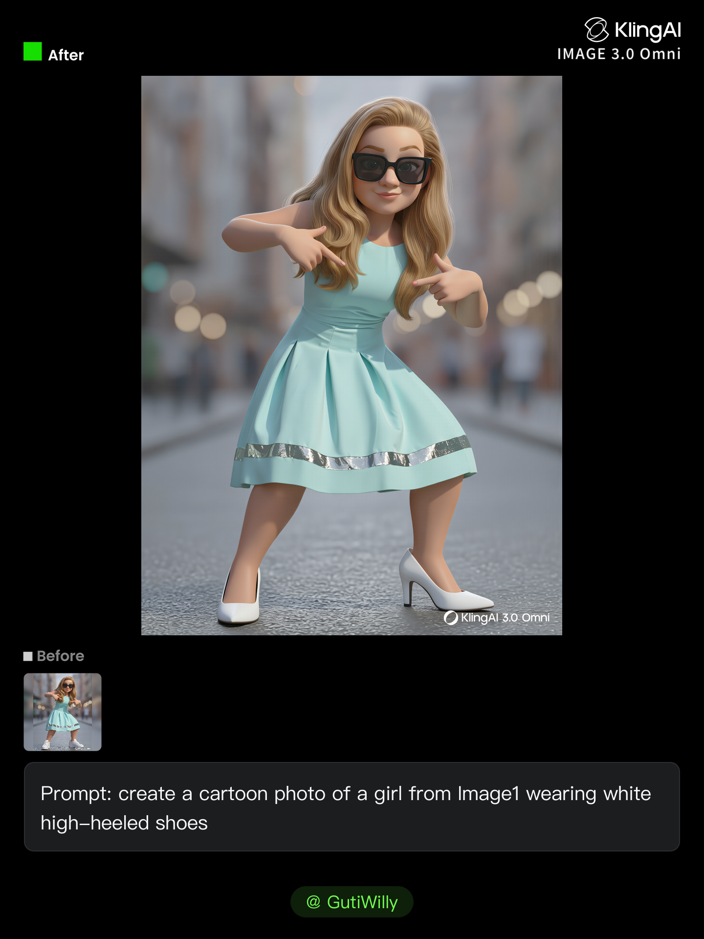 Cartoon goes on - female cartoon AI image