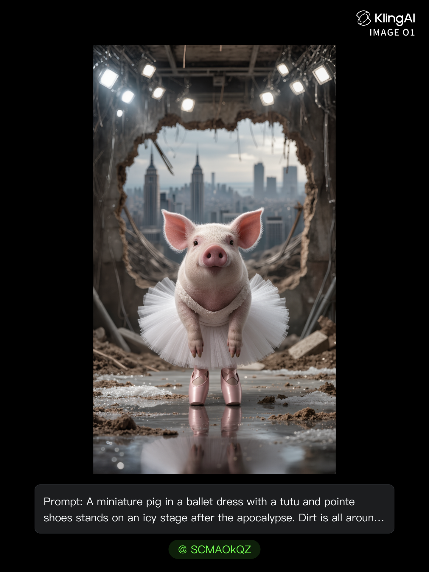 Kling AI work 298398227523232 - pig silhouette AI image