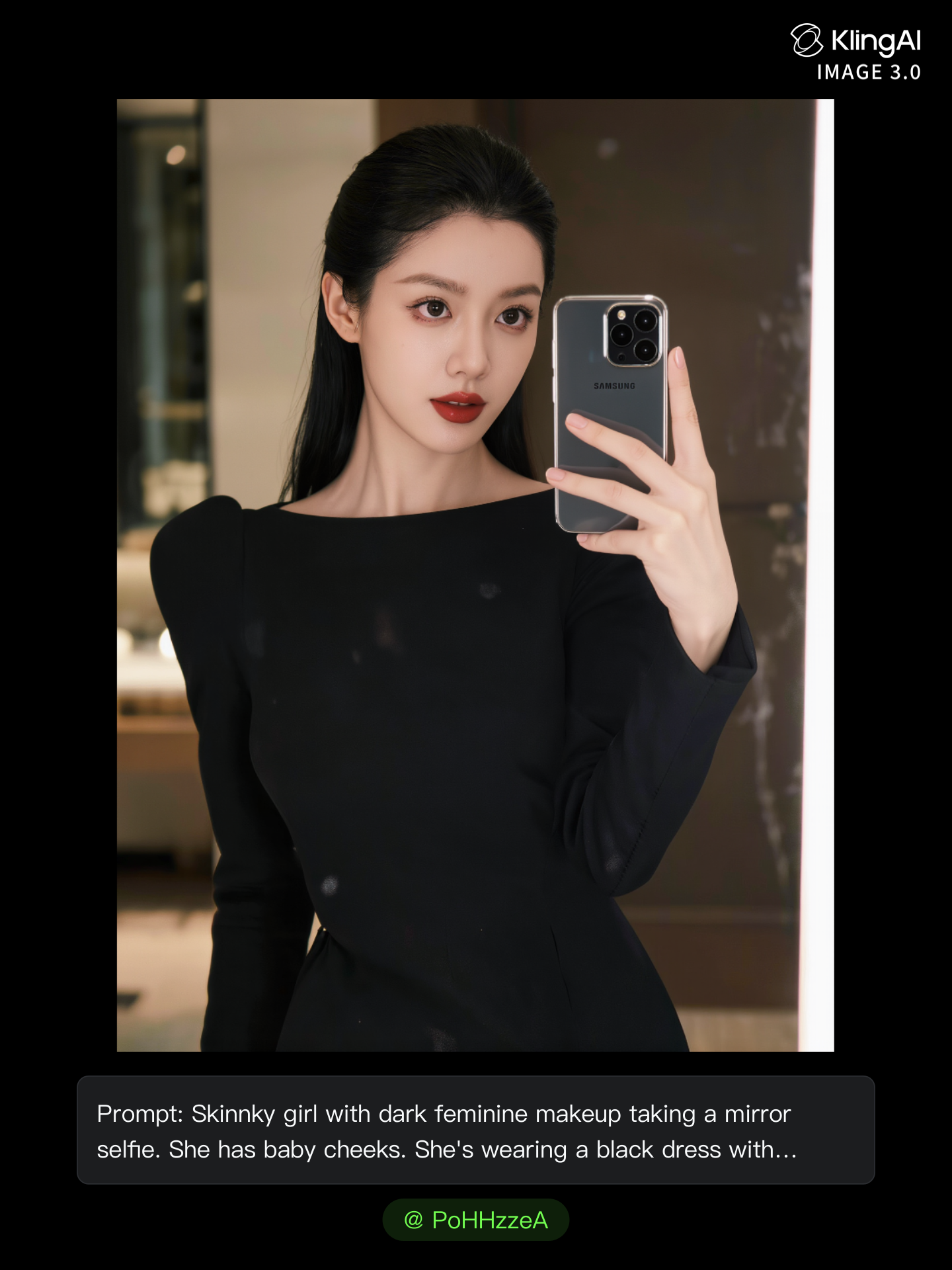 mirror selfie - selfie desktop wallpaper AI image