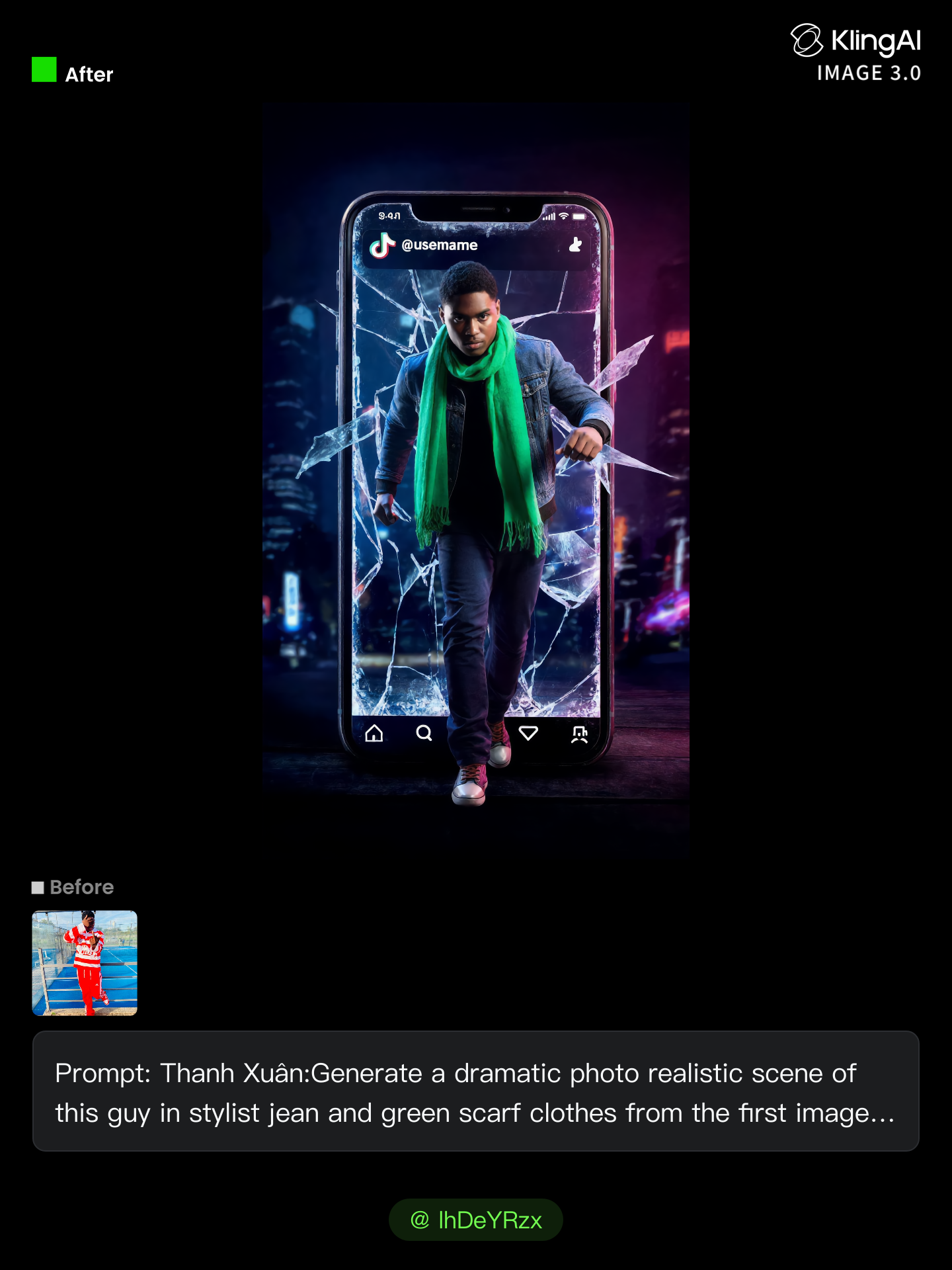Kling AI work 311366867614748 - man tiktok profile picture AI image