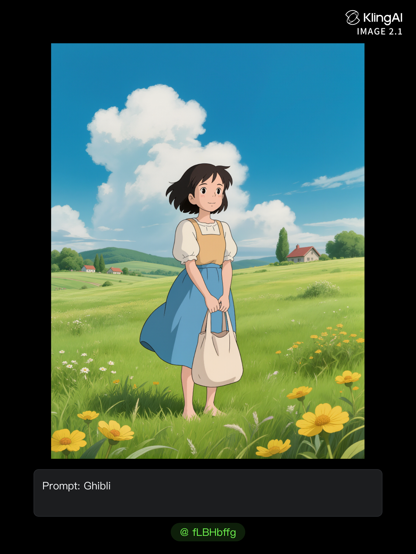 Kling AI work 310299288665695 - artbreeder ghibli AI image