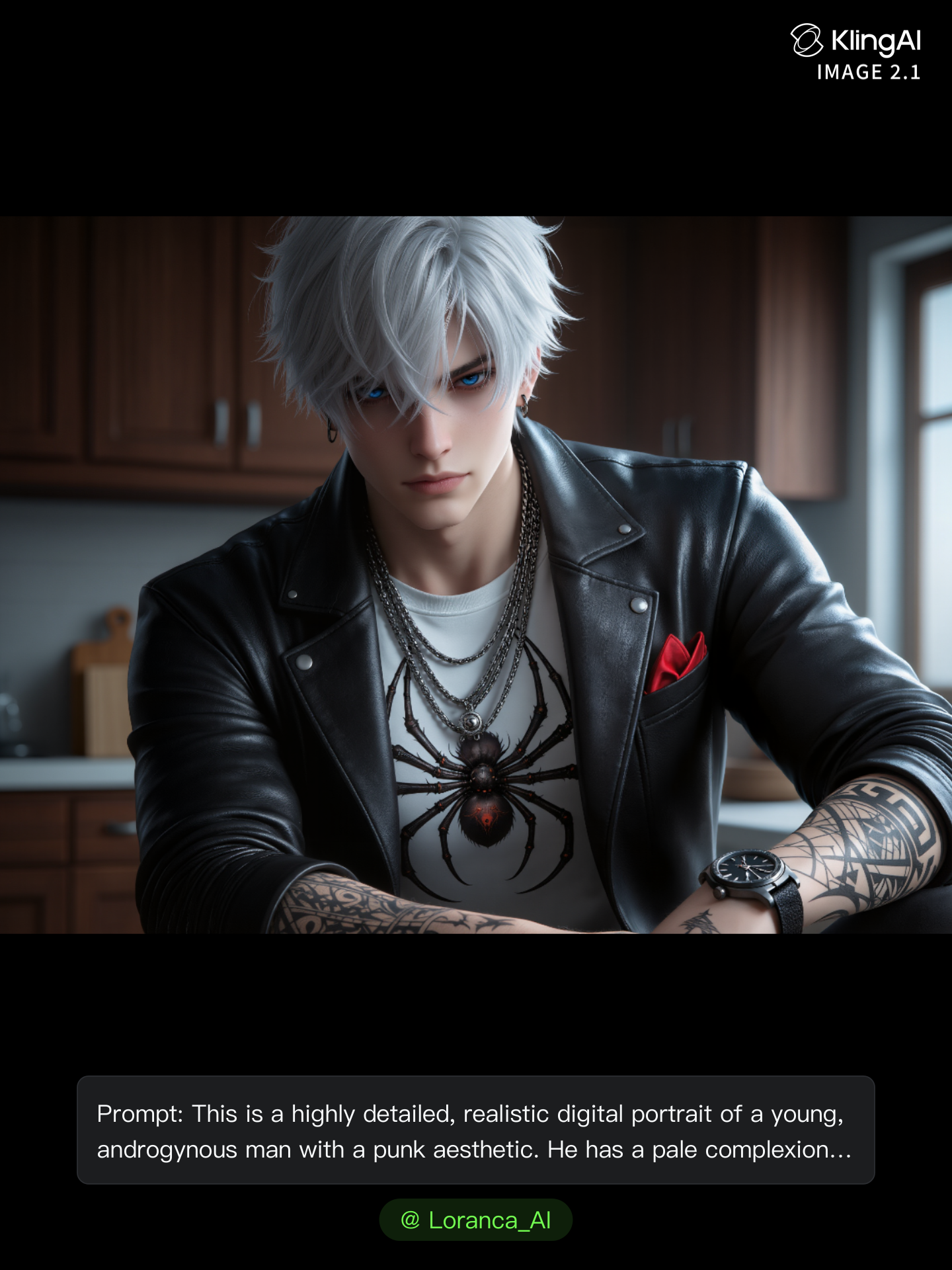 Kling AI work 300147485506497 - tousled hair men AI image