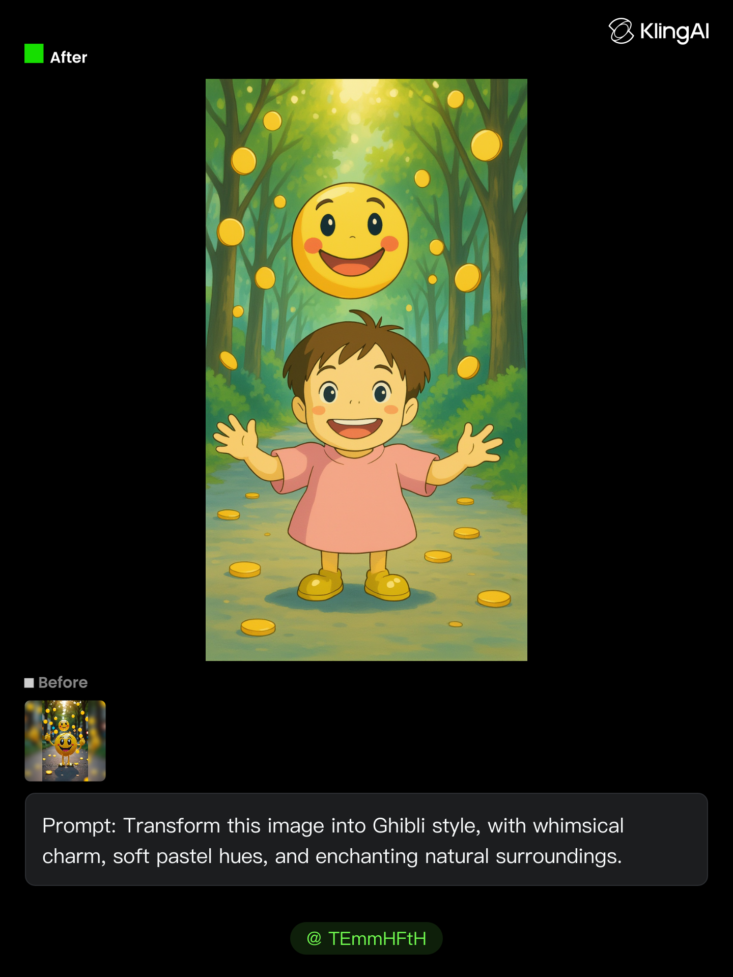 Kling AI work 300268418502268 - how to create ghibli image AI image