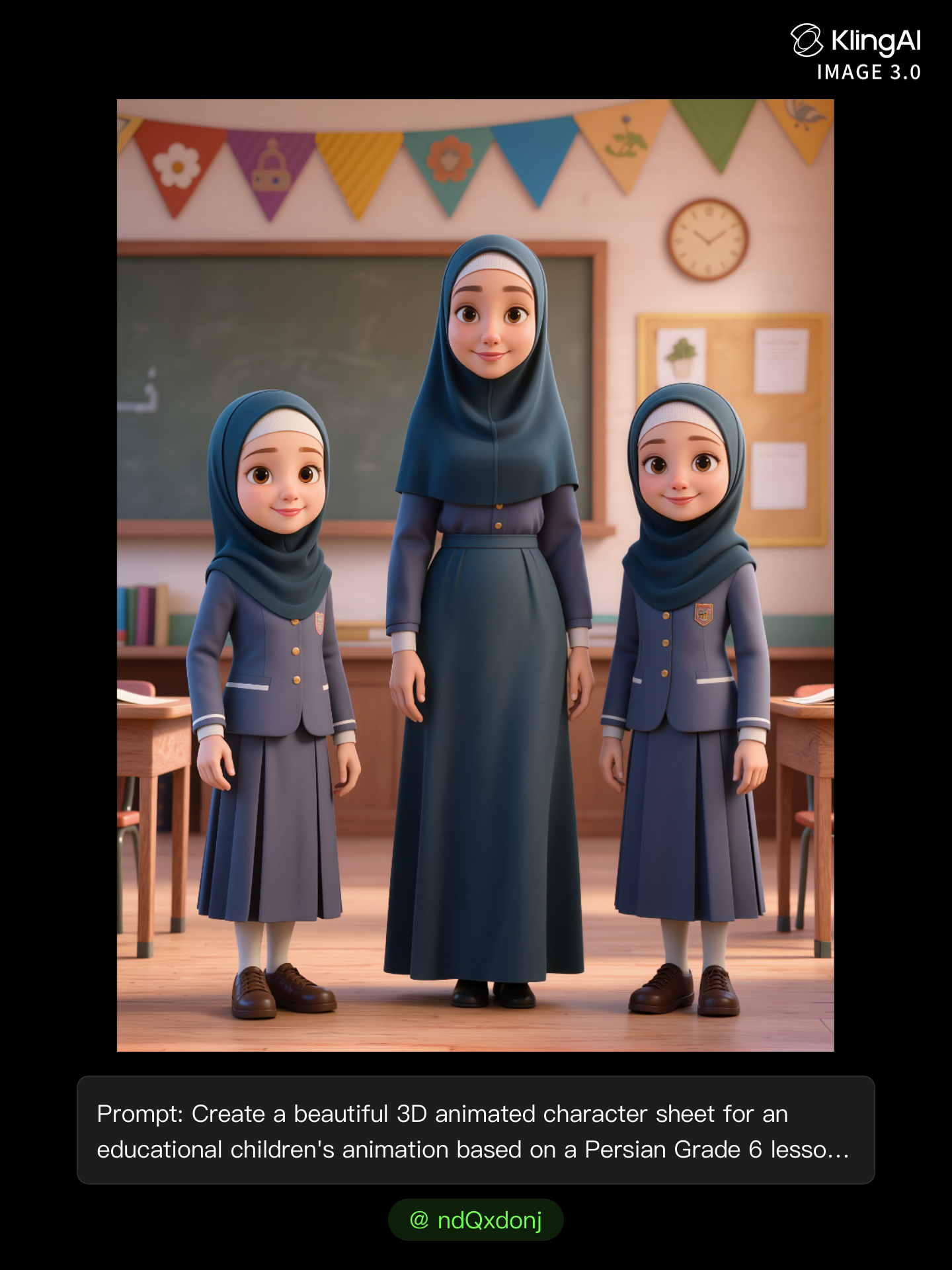 Kling AI work 321571219658701 - animated female characters AI image