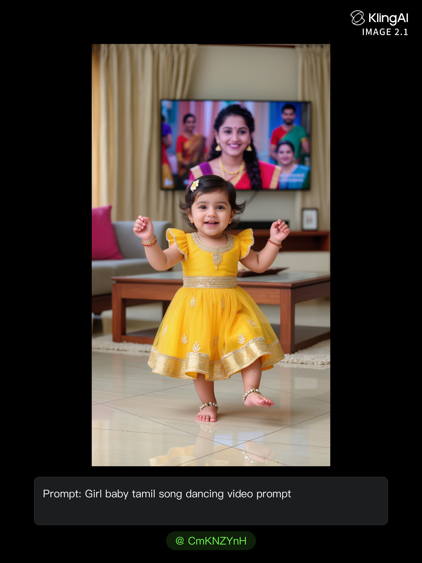 Kling AI work 308808618667158 - dancing video prompt AI image