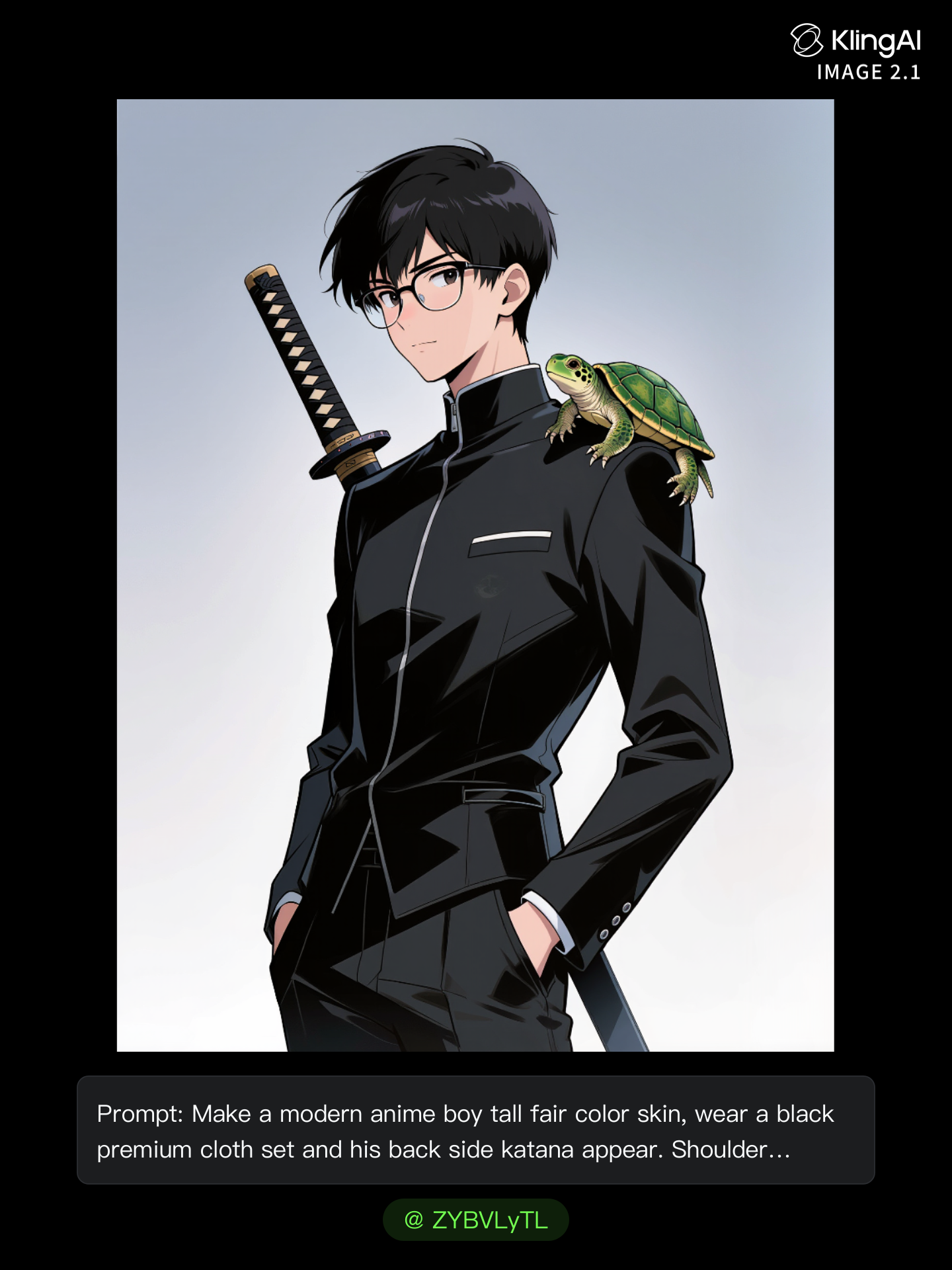 Kling AI work 317373019613686 - anime guy hair AI image