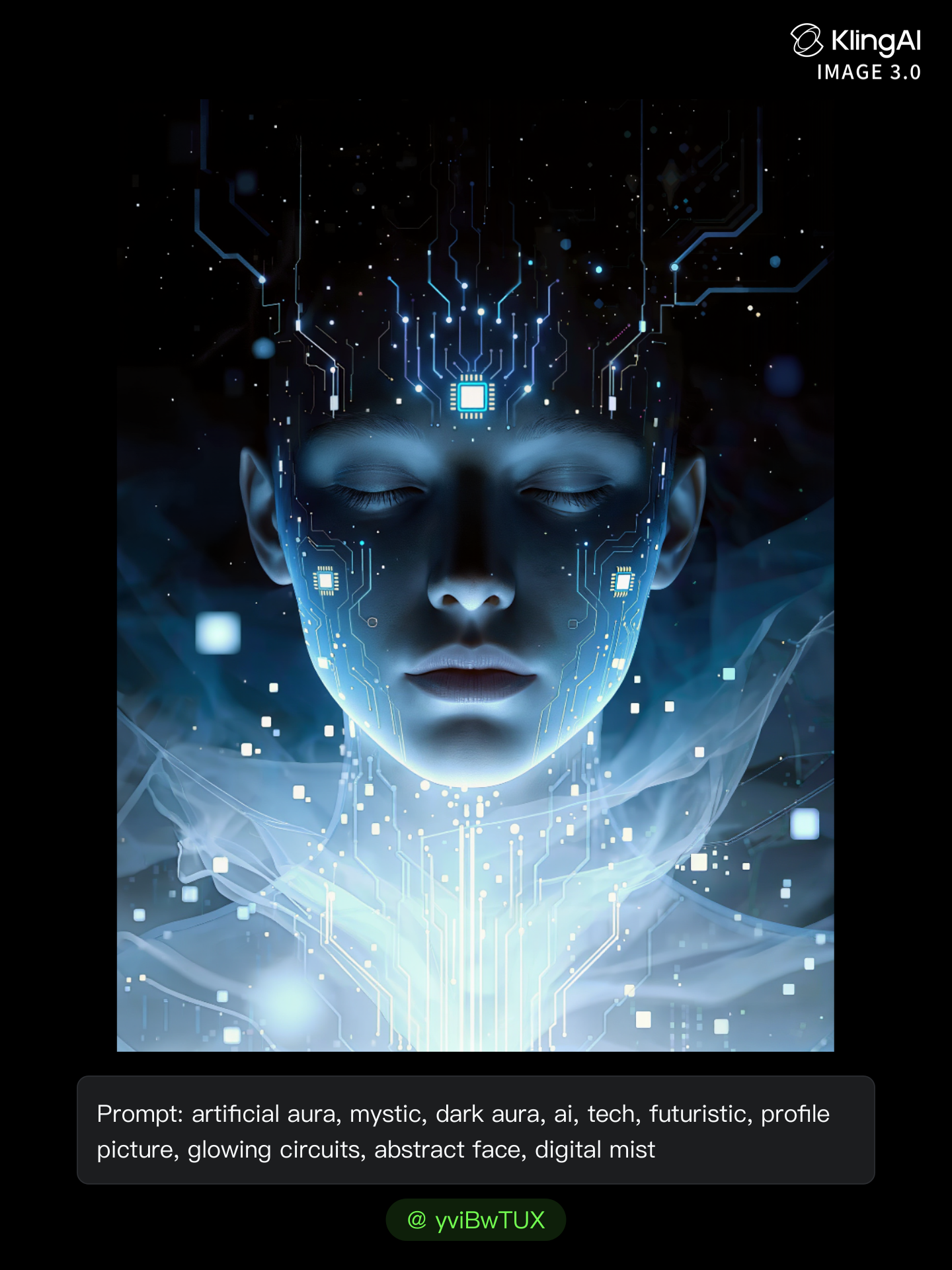 Kling AI work 310600772668302 - dark fantasy instagram profile picture AI image