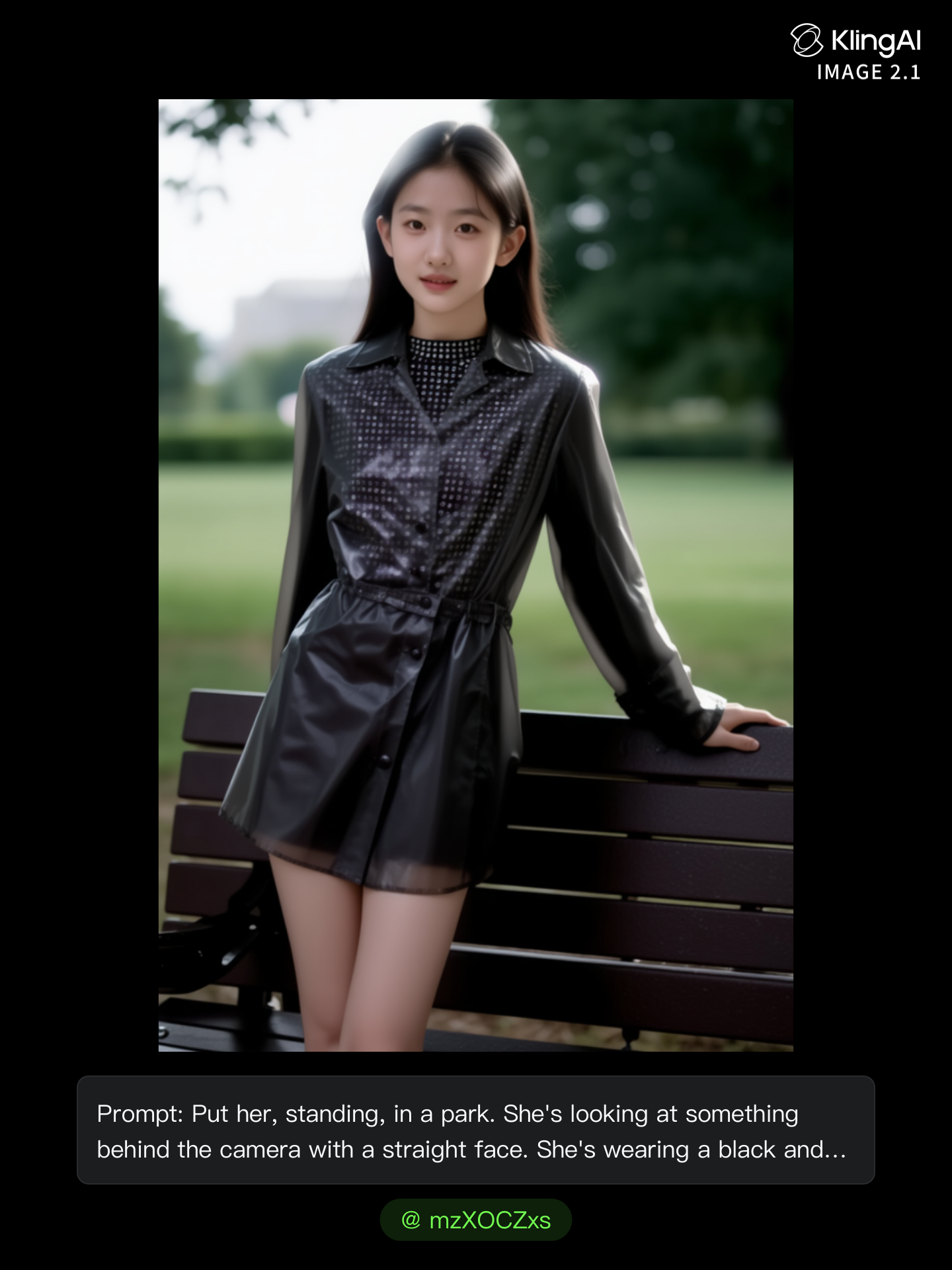 Kling AI work 321755586658236 - brown hair color black AI image