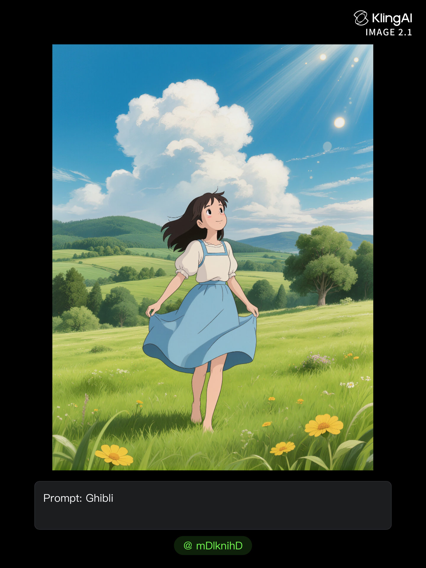 Kling AI work 320685111654006 - create ghibli art AI image