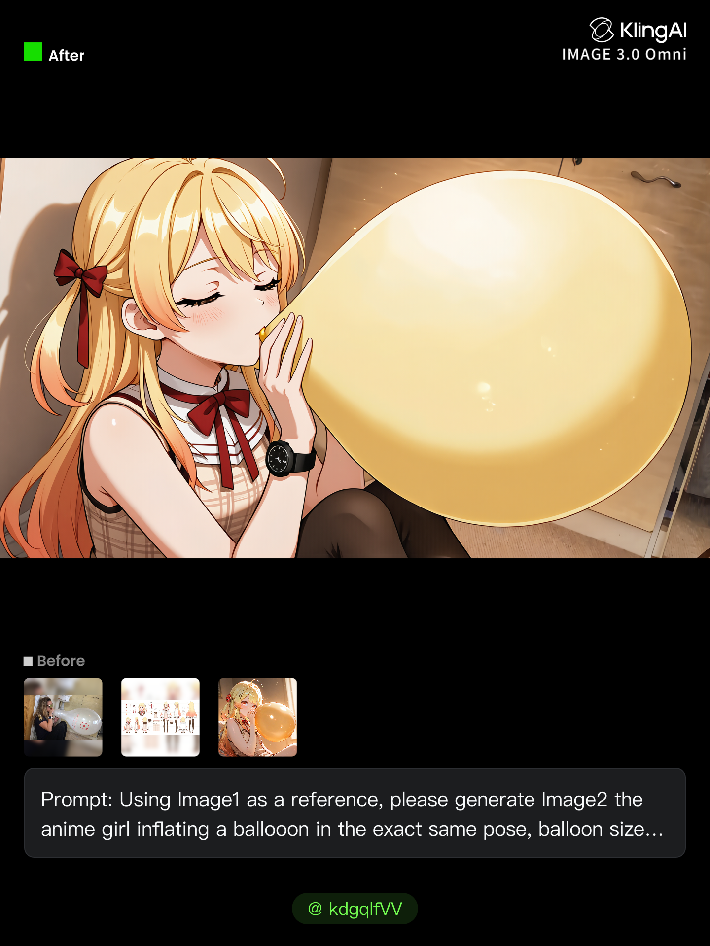Anime Balloon Blowing - balloon modelling sword AI image