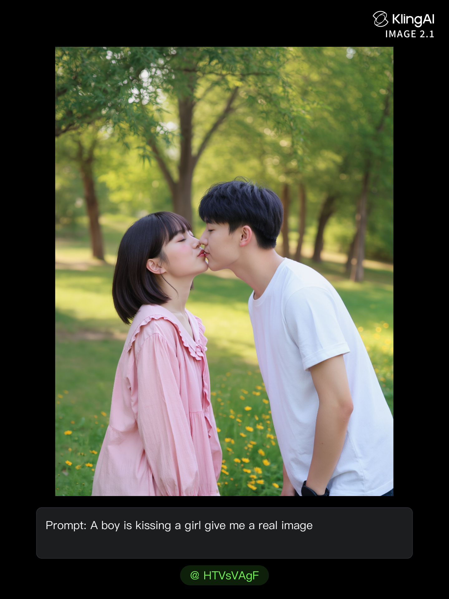 real kissing image - kissing klingal AI image