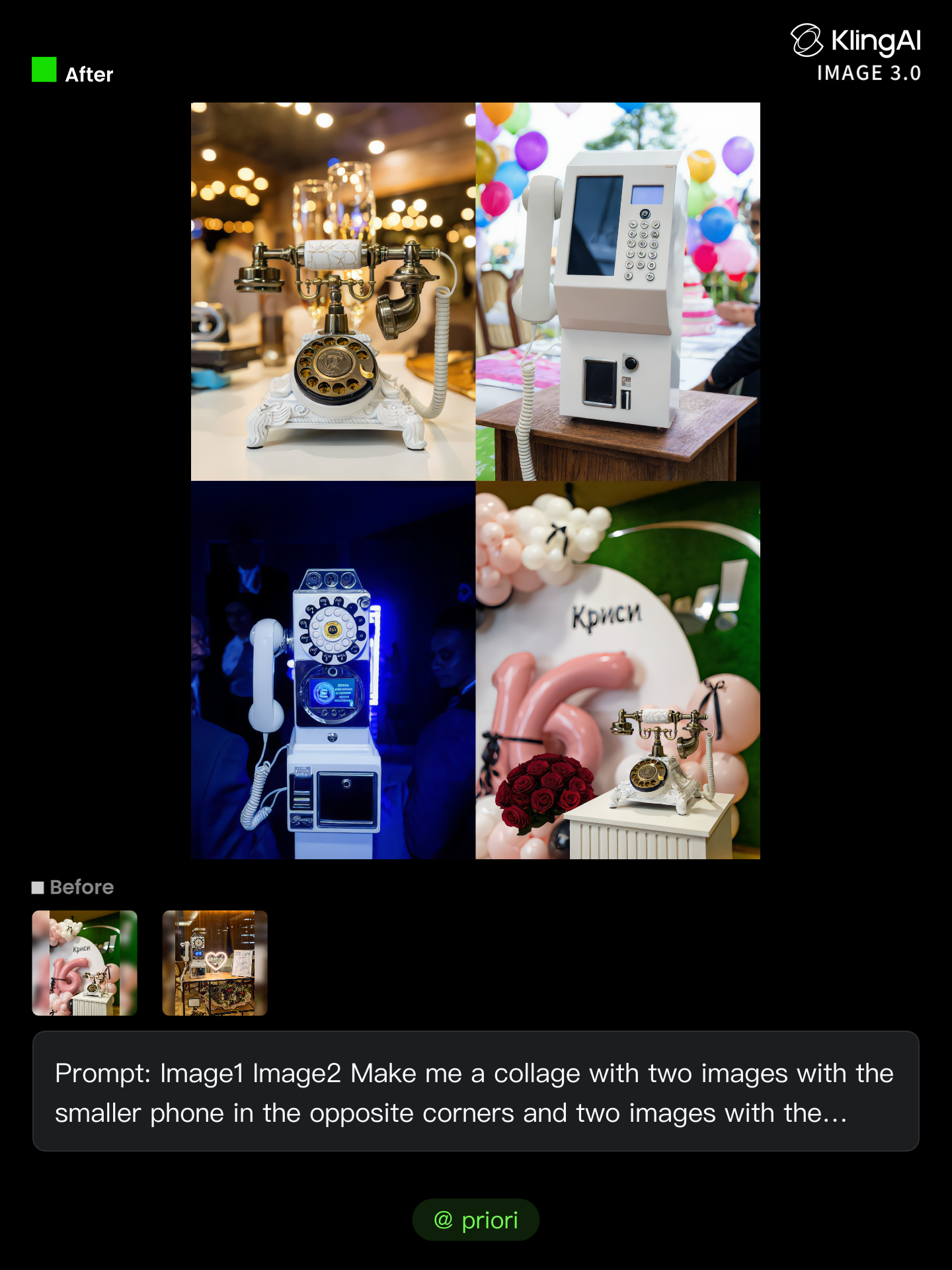 Collage of images - 2 picture collage maker AI image