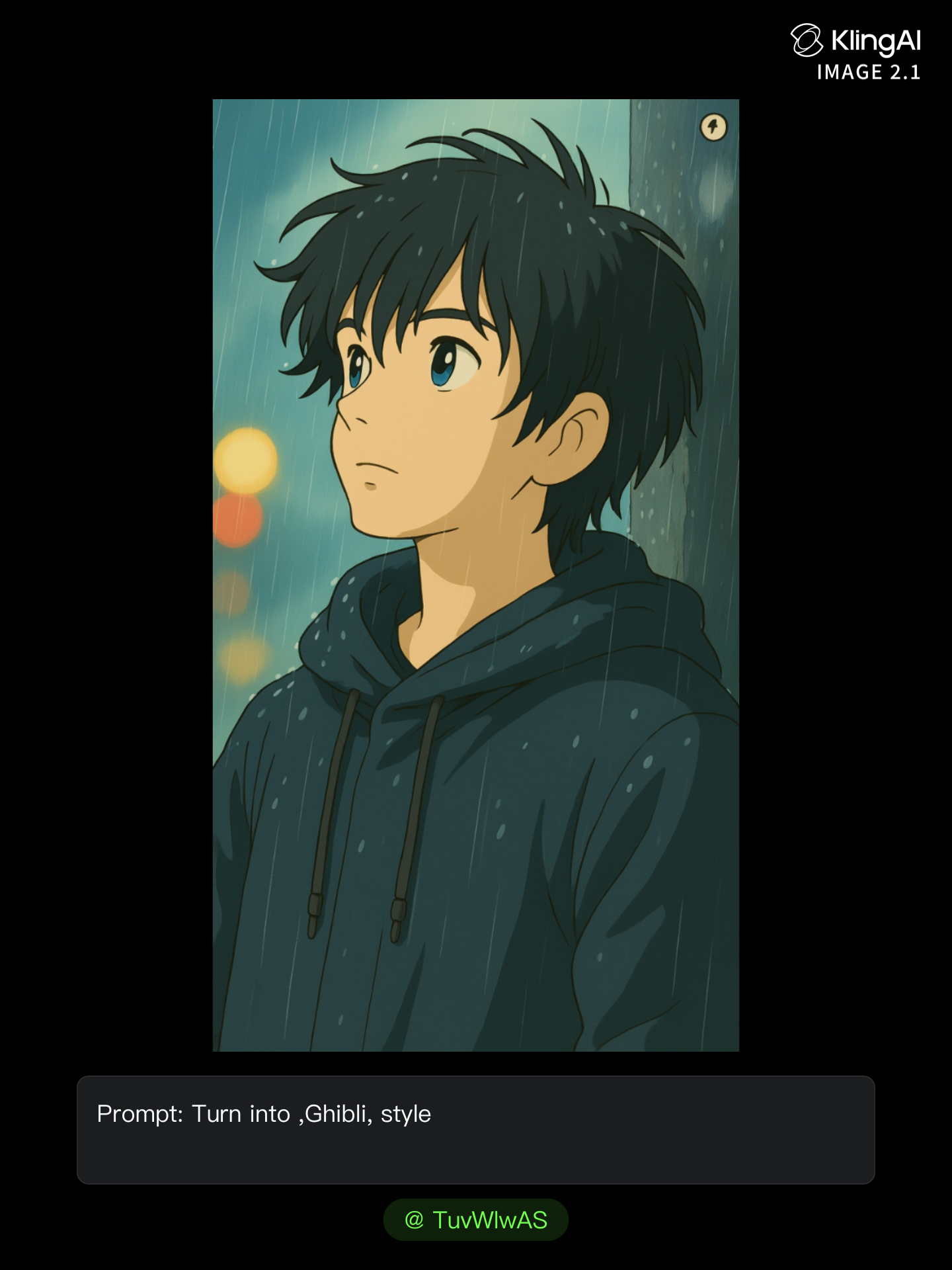 Kling AI work 308219425660792 - create ghibli art AI image