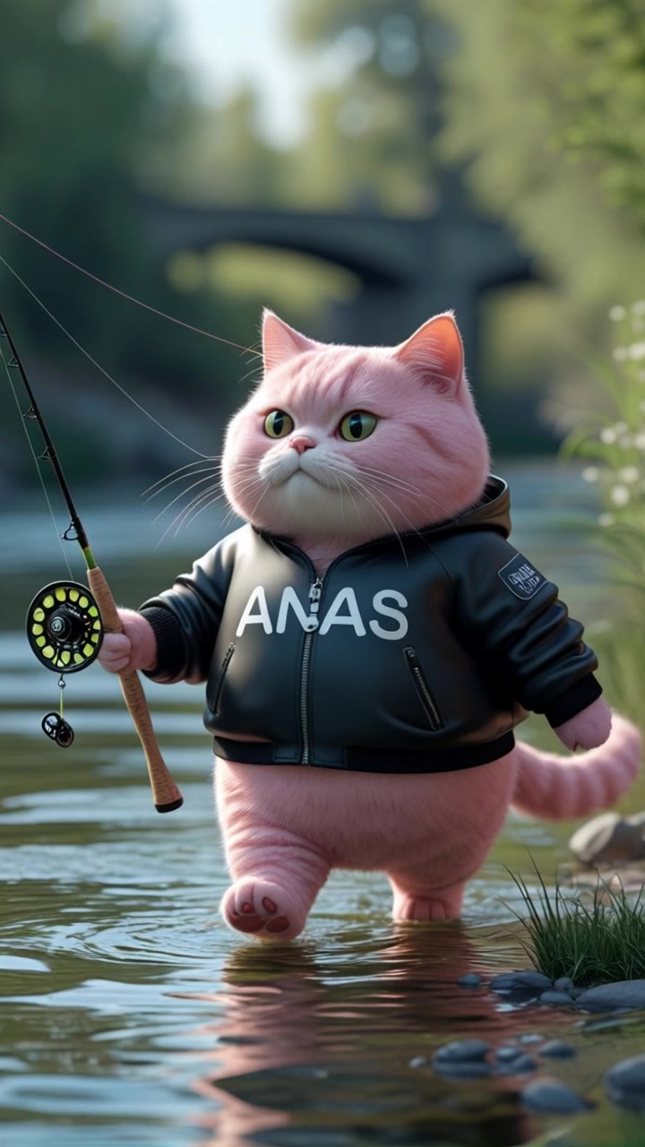 Cat fishing - cat ai AI video