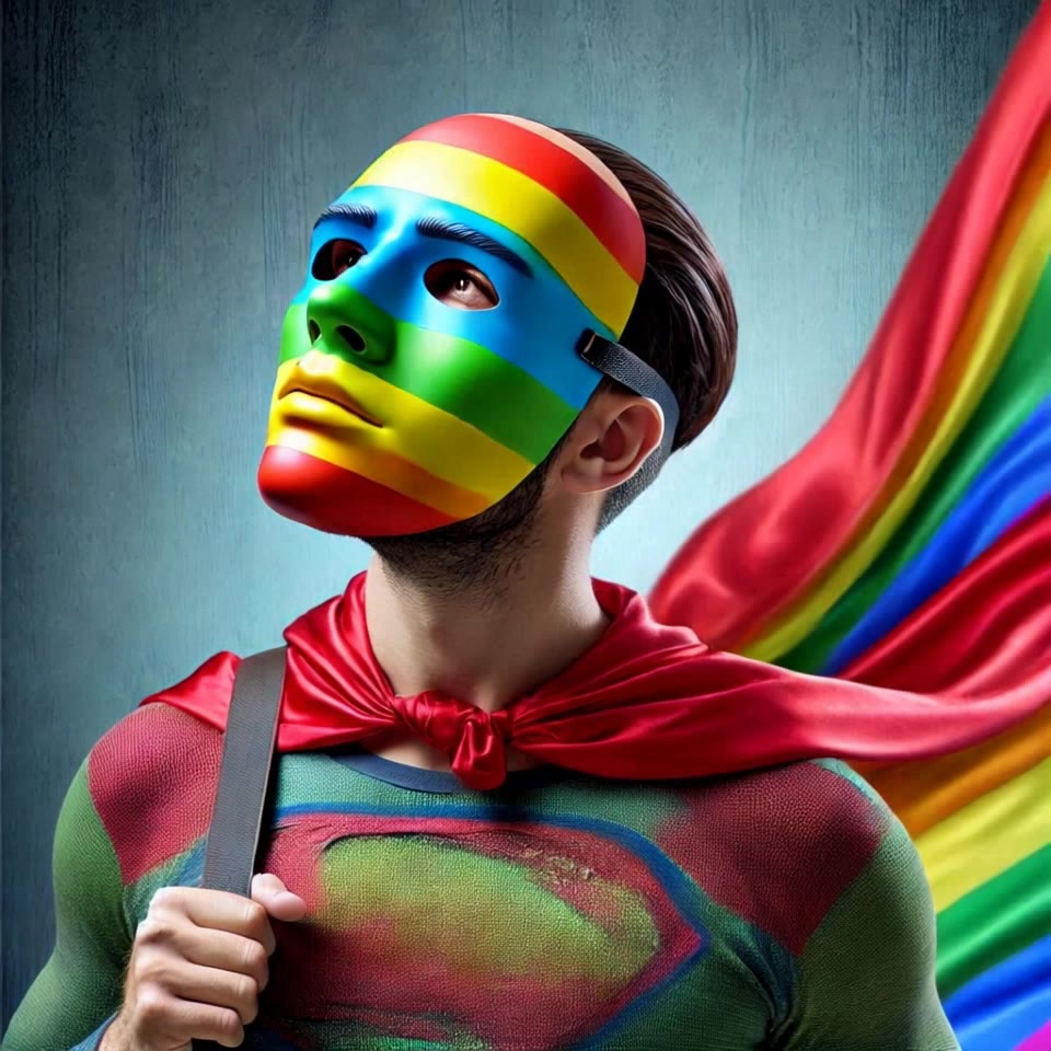 Rainbow Superhero #1 - random superhero generator AI video