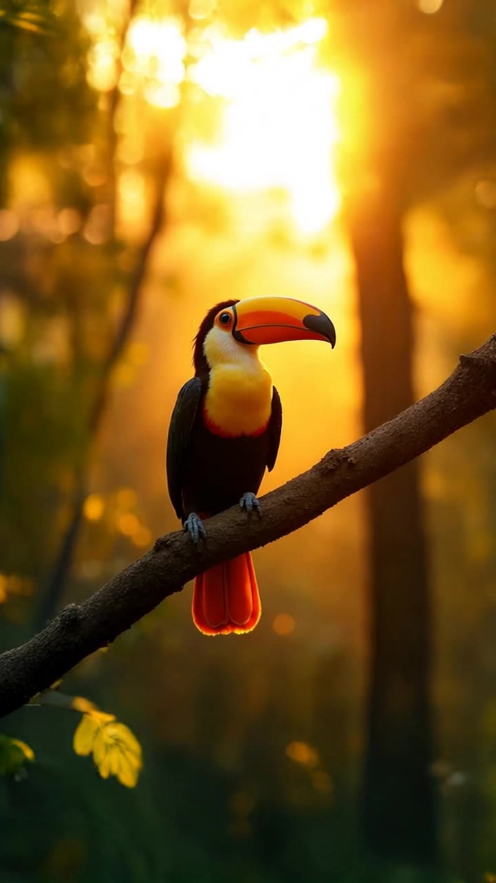Solar Flare Toucan - toucan images AI video