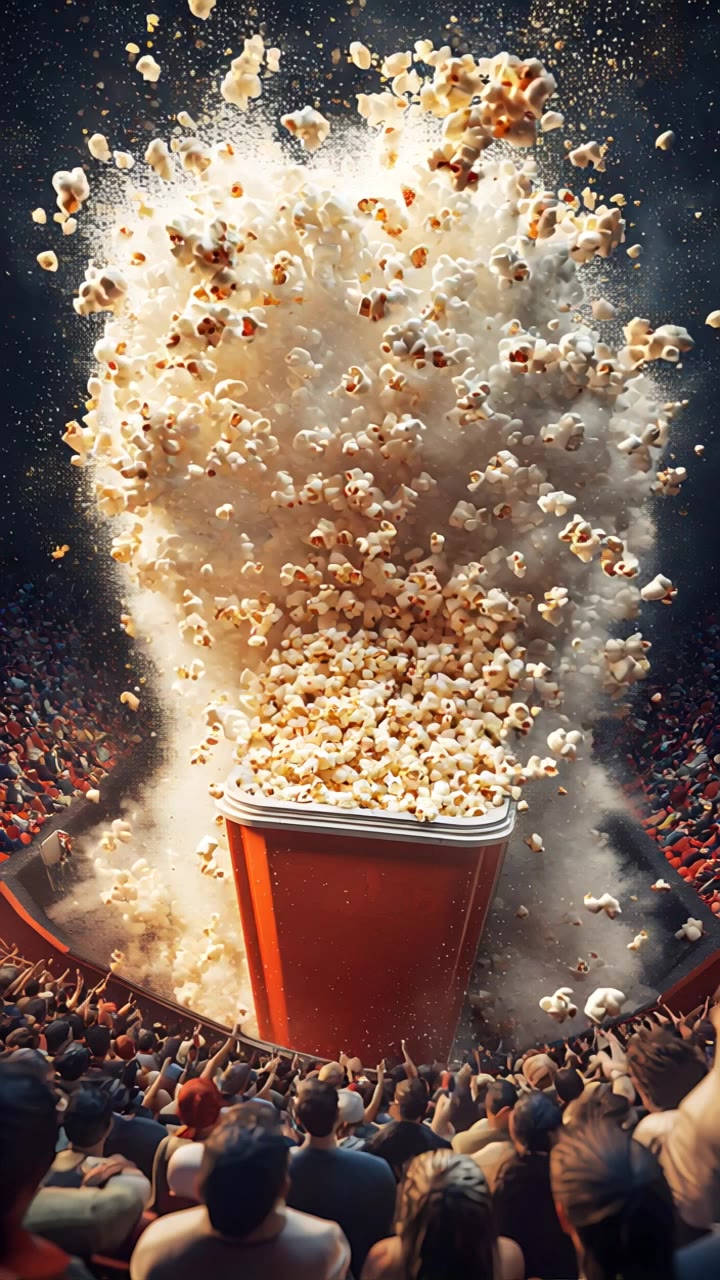popcorn avalanche  - crack popcorn AI video