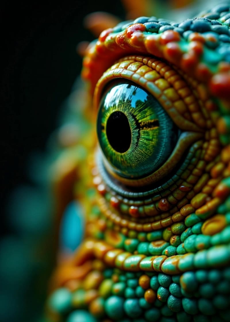 lizard eye - lizard ears AI video