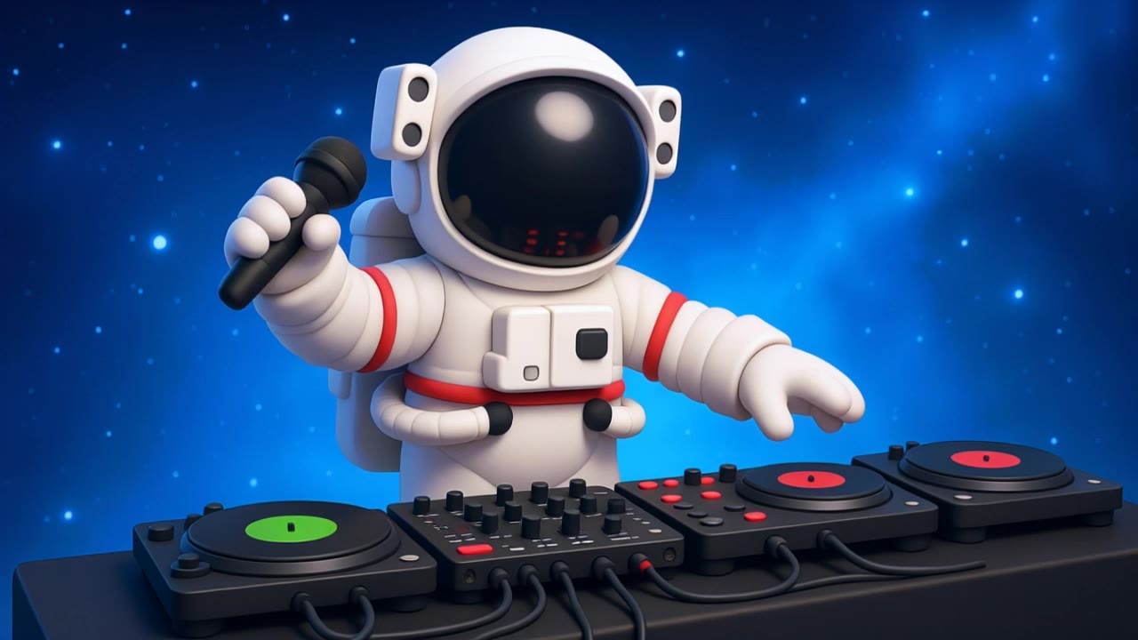 Astro Party - disco desktop wallpaper AI video