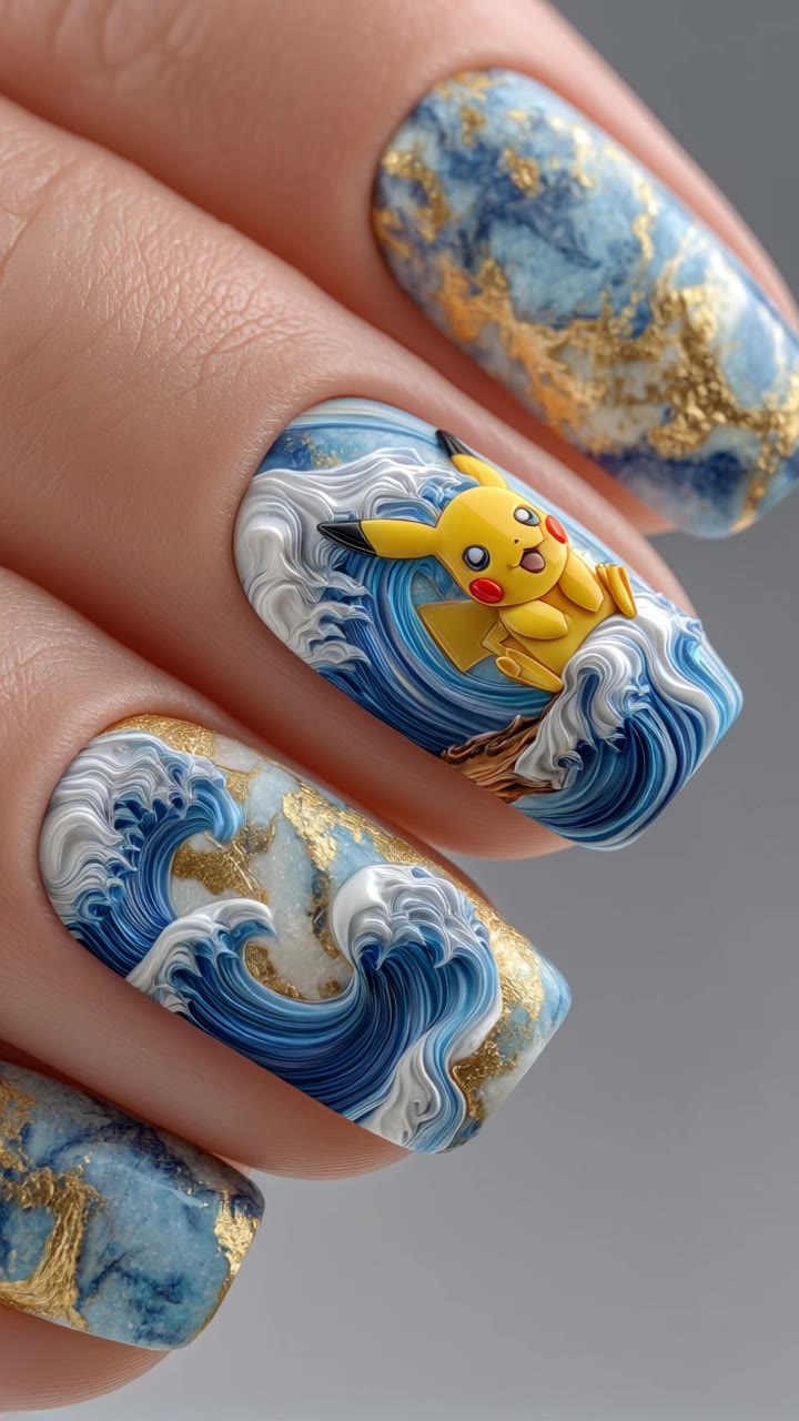 Pokemon Nail Art - zoom art AI video