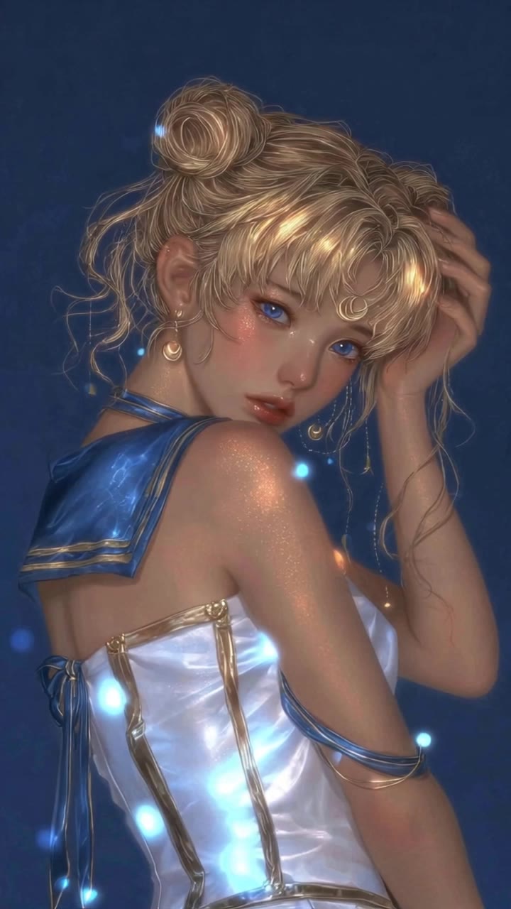 My Sailor Moon - what would i look like blonde hair AI video