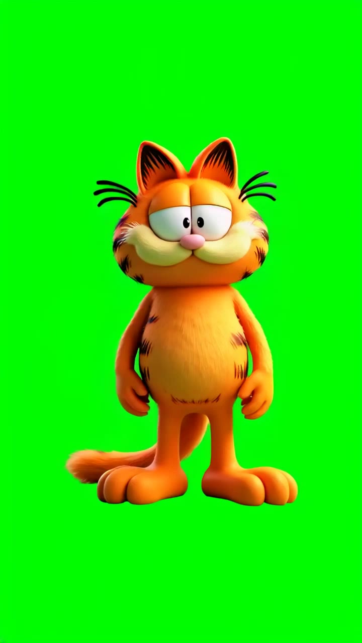 Garfield Green Screen Vorlage! - garfield comic generator AI video