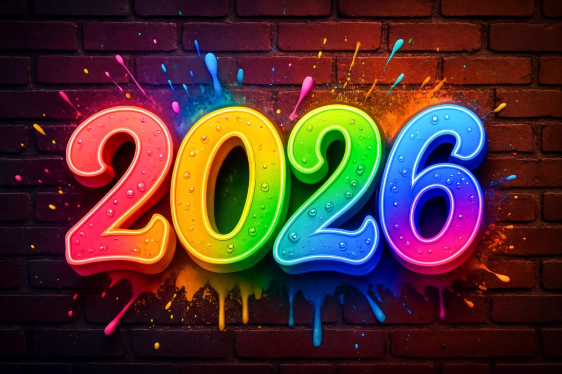 2026 на кирпичной стене - 2026 ai video AI video