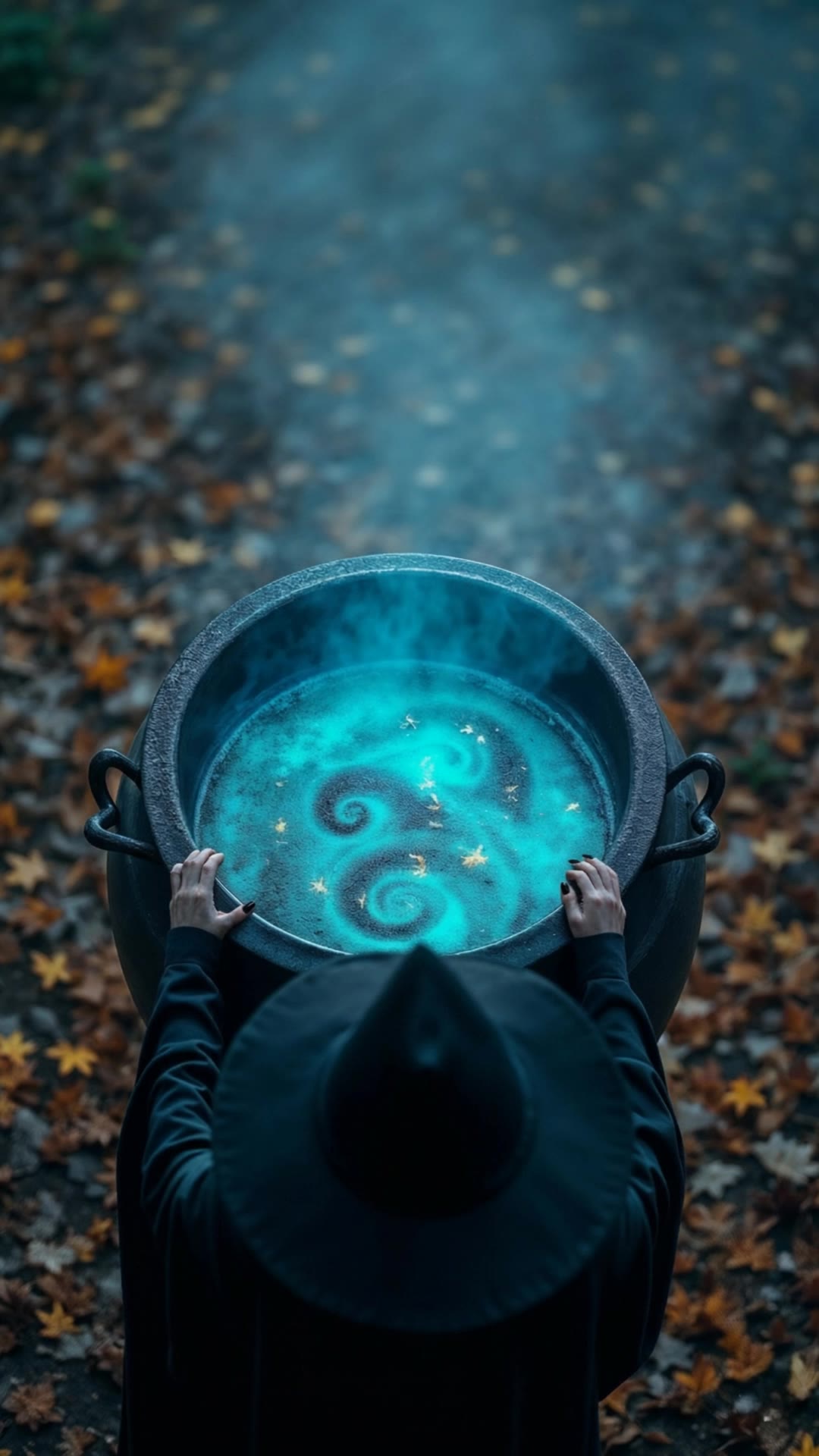 A witch in a pointed hat - witch scene AI video