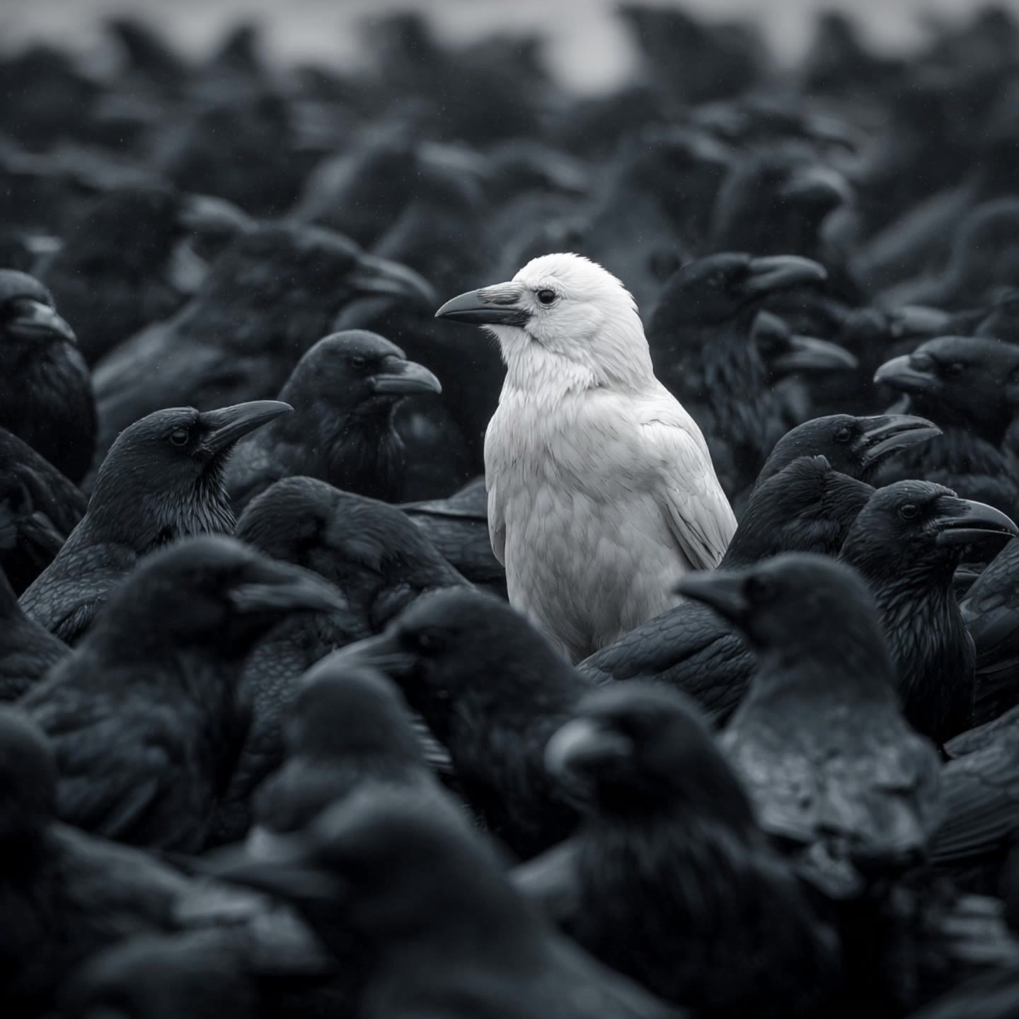 white raven - raven try on AI video