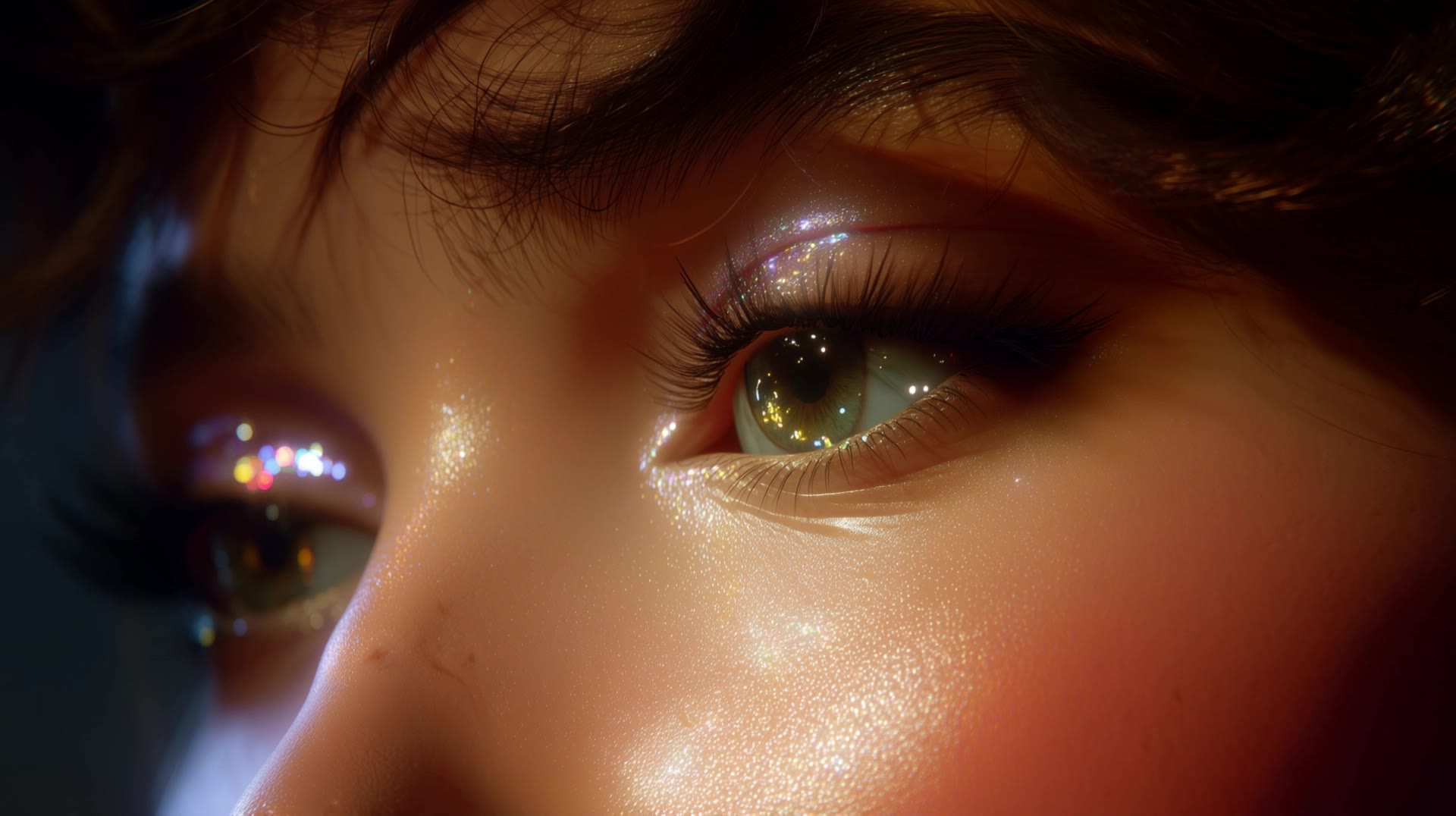 Golden eyes - topaz eyes AI video