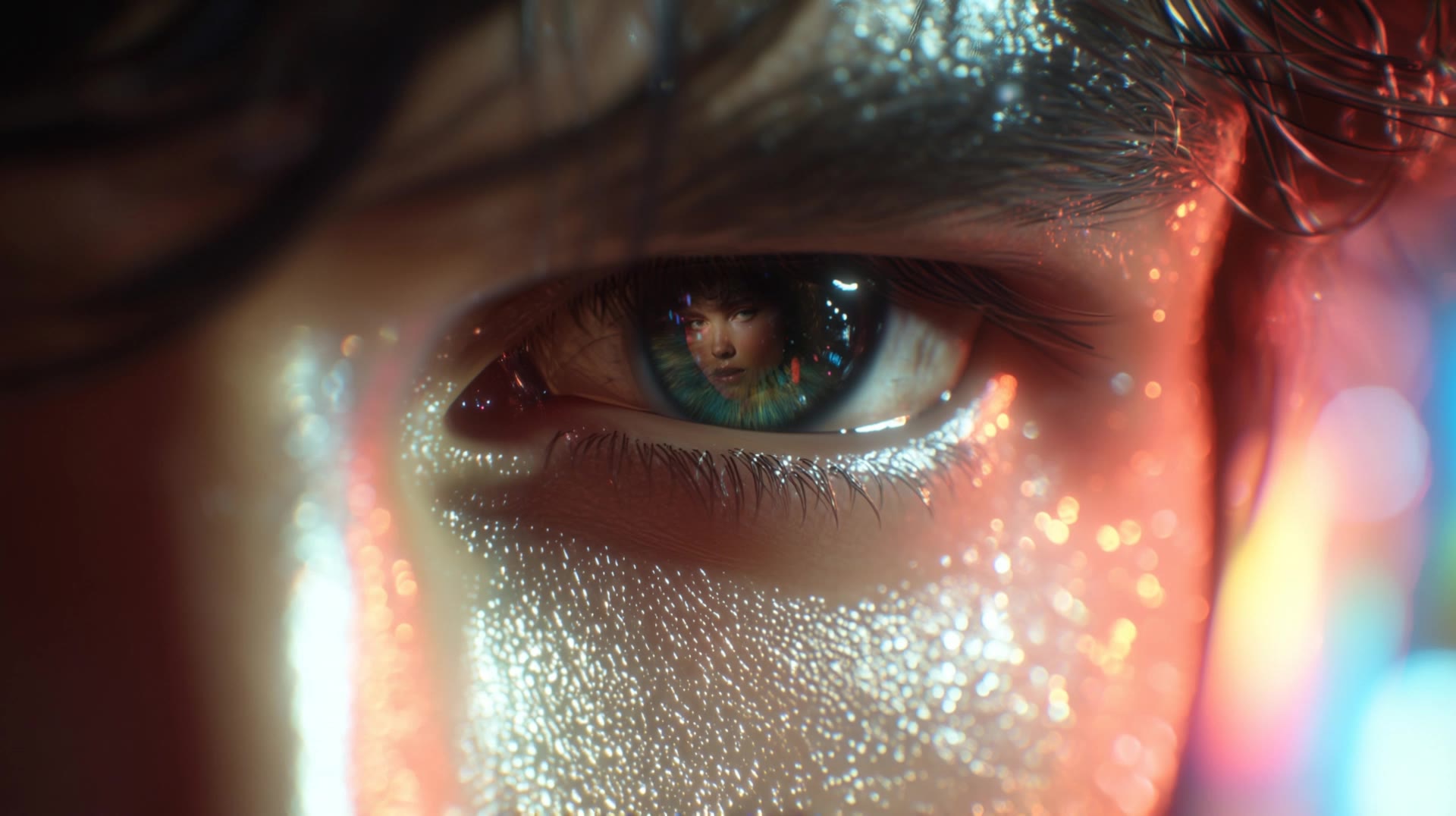 She Reflected in a Man’s Eyes - chromatic metal no man's sky AI video