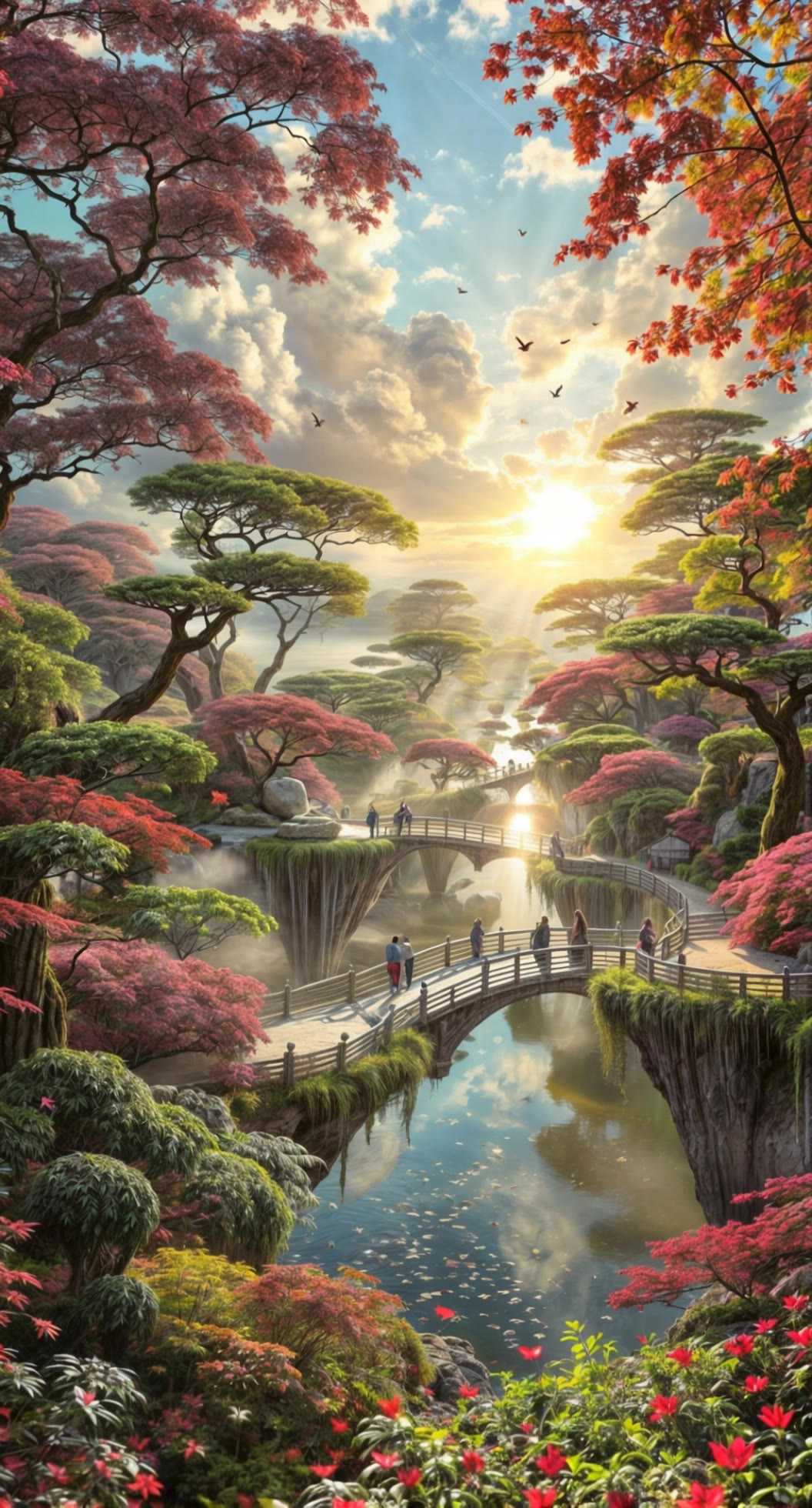 magical autumn land - dark autumn hair color AI video