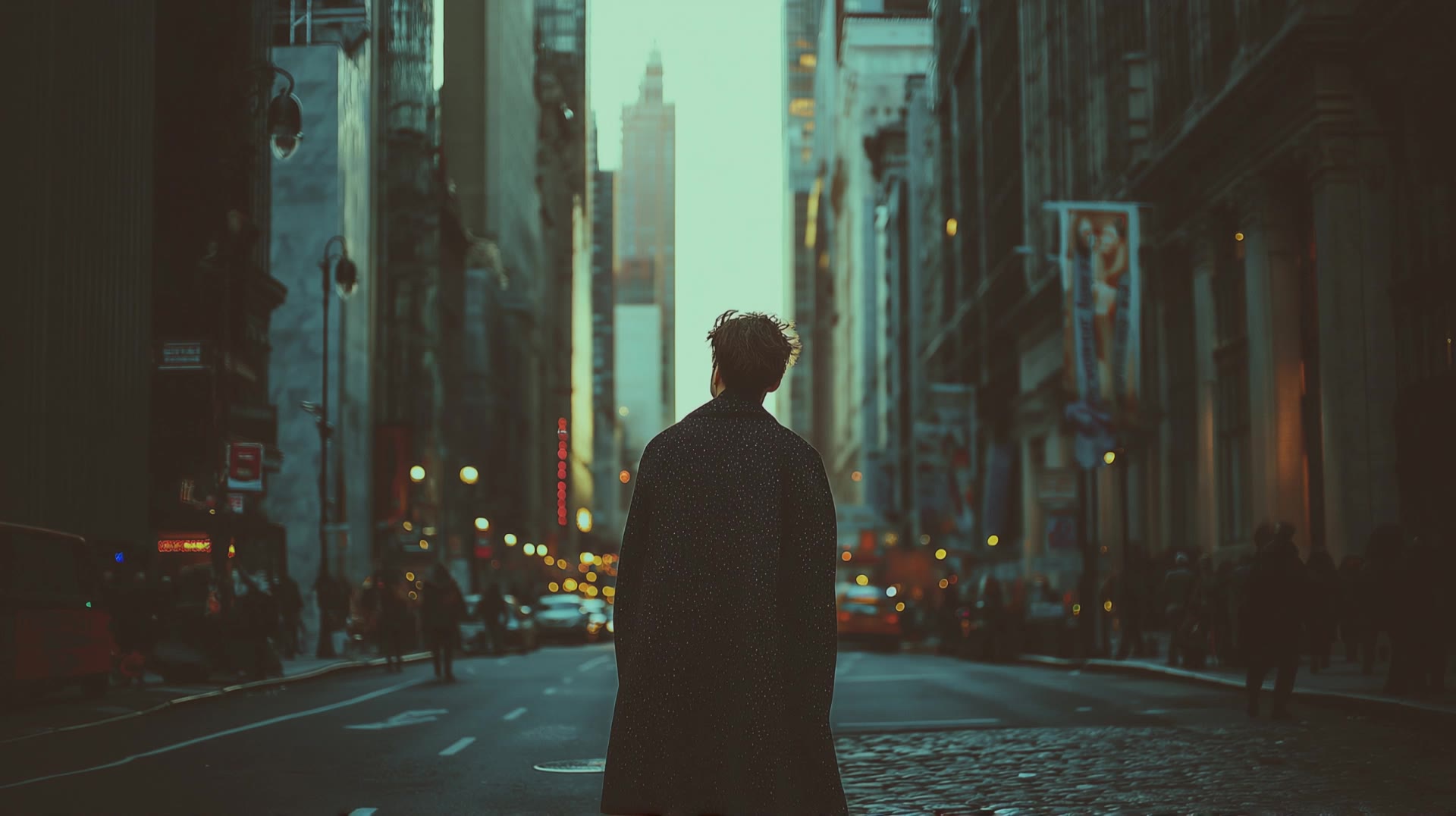 Cinematic walk in New York - walk animation frames AI video