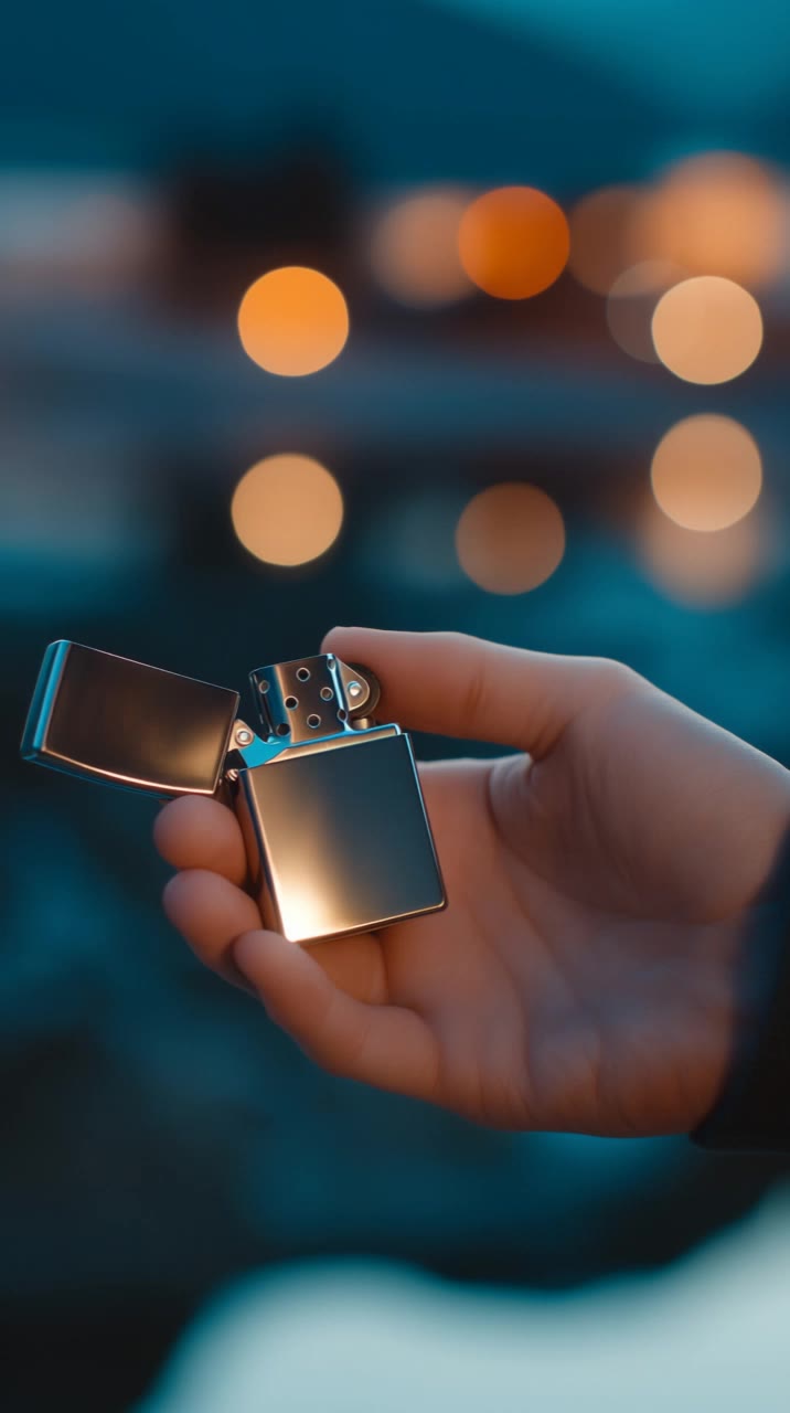 Rotating the Metal Lighter - lighter picture AI video