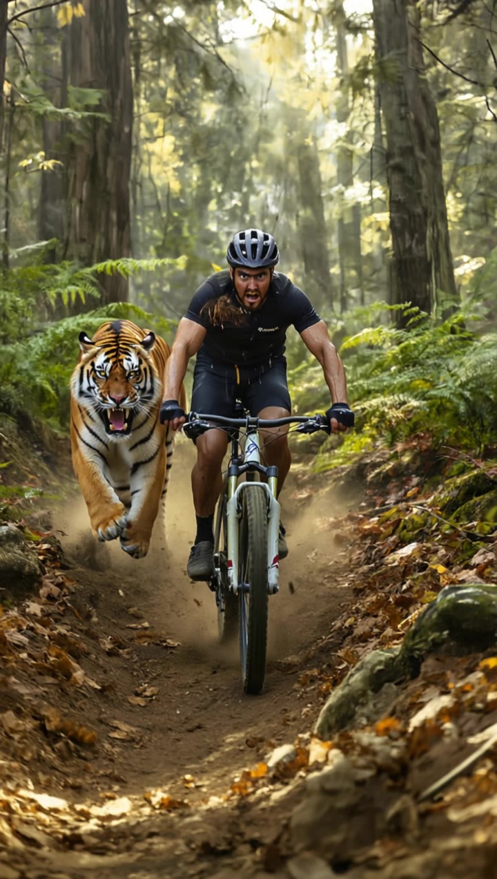 TIger man. - tiger scene AI video